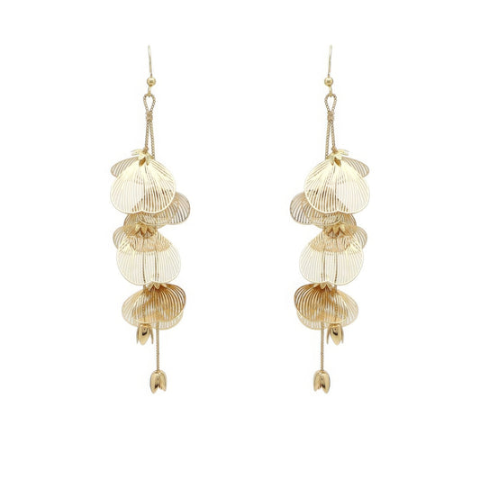 Flower Metal Drop Earrings | Metal Drop Earrings | Nova Store