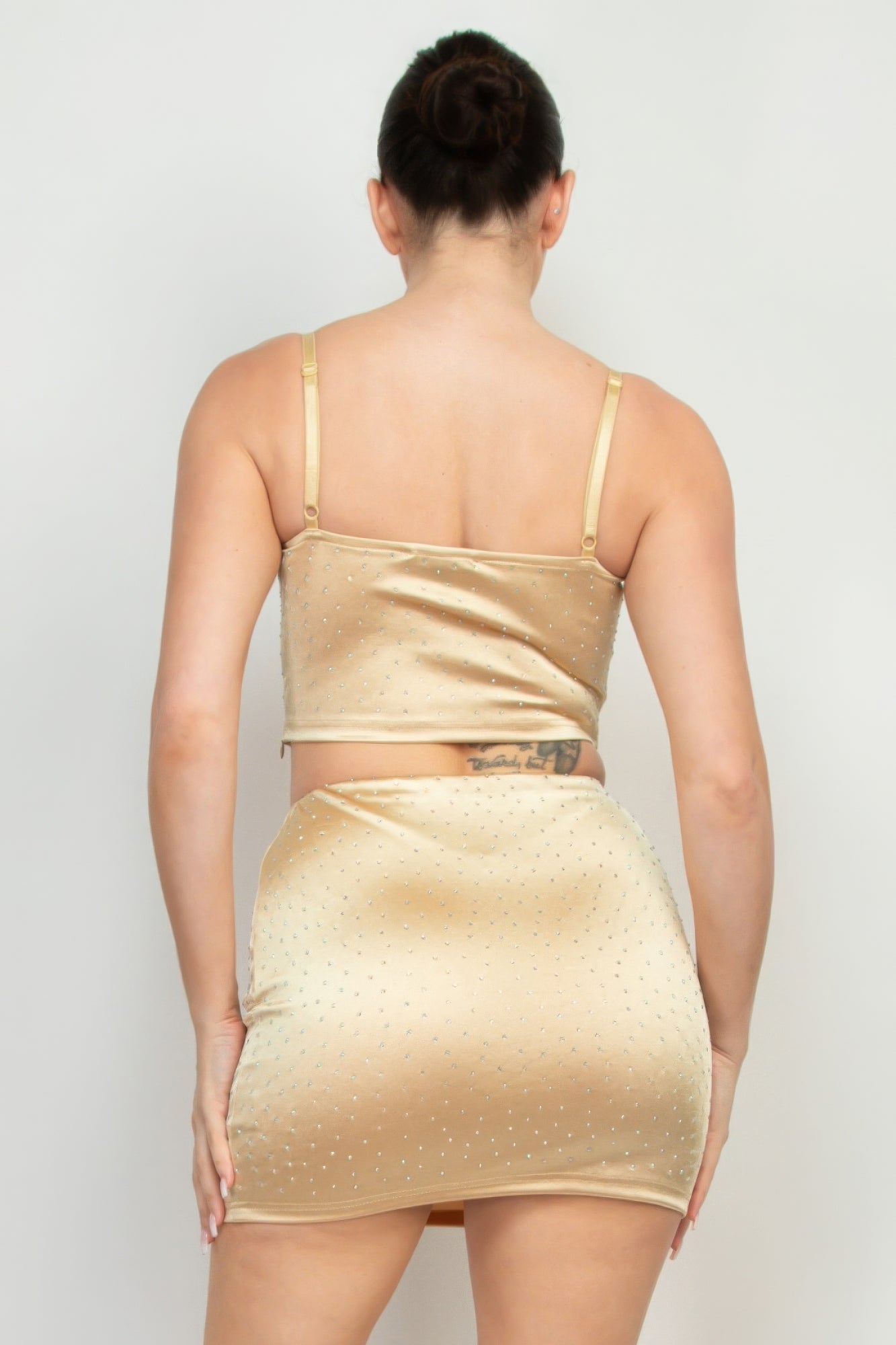 Sweetheart Bustier Rhinestones Crop Top - Nova Store