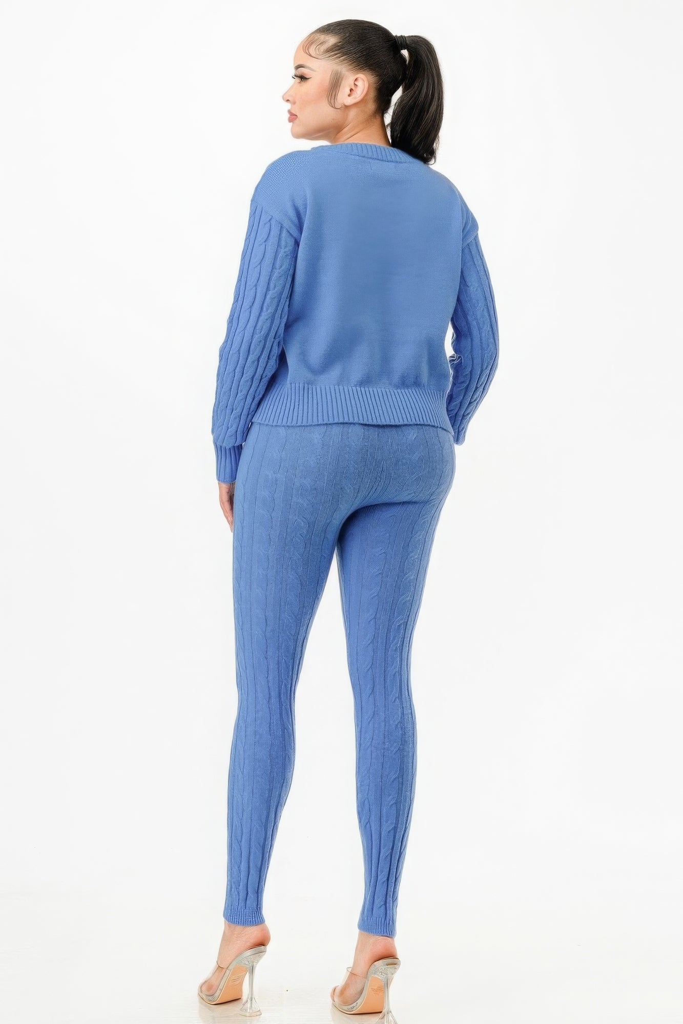 Cable Sweater Cardigan 2pc Set - Nova Store