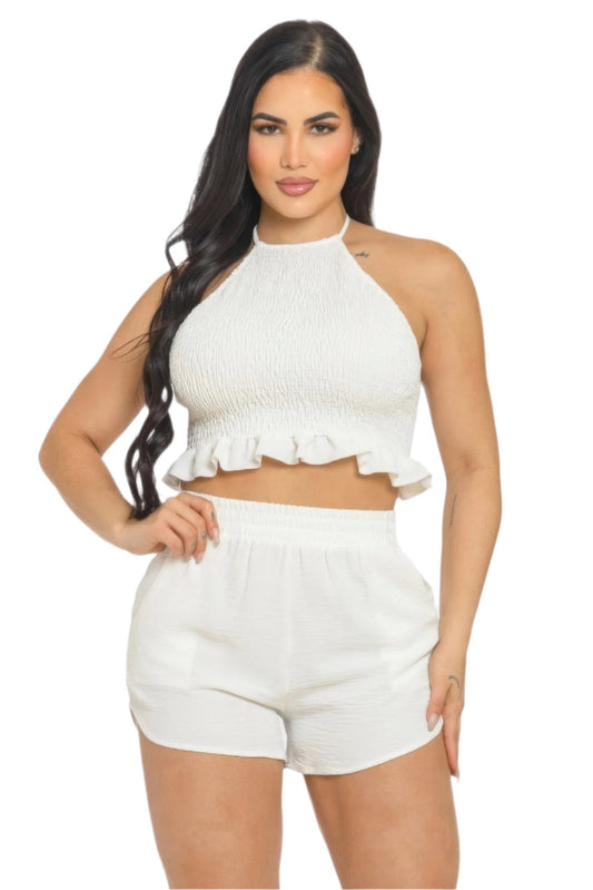 Halter Top And Shorts | Top And Shorts | Nova Store