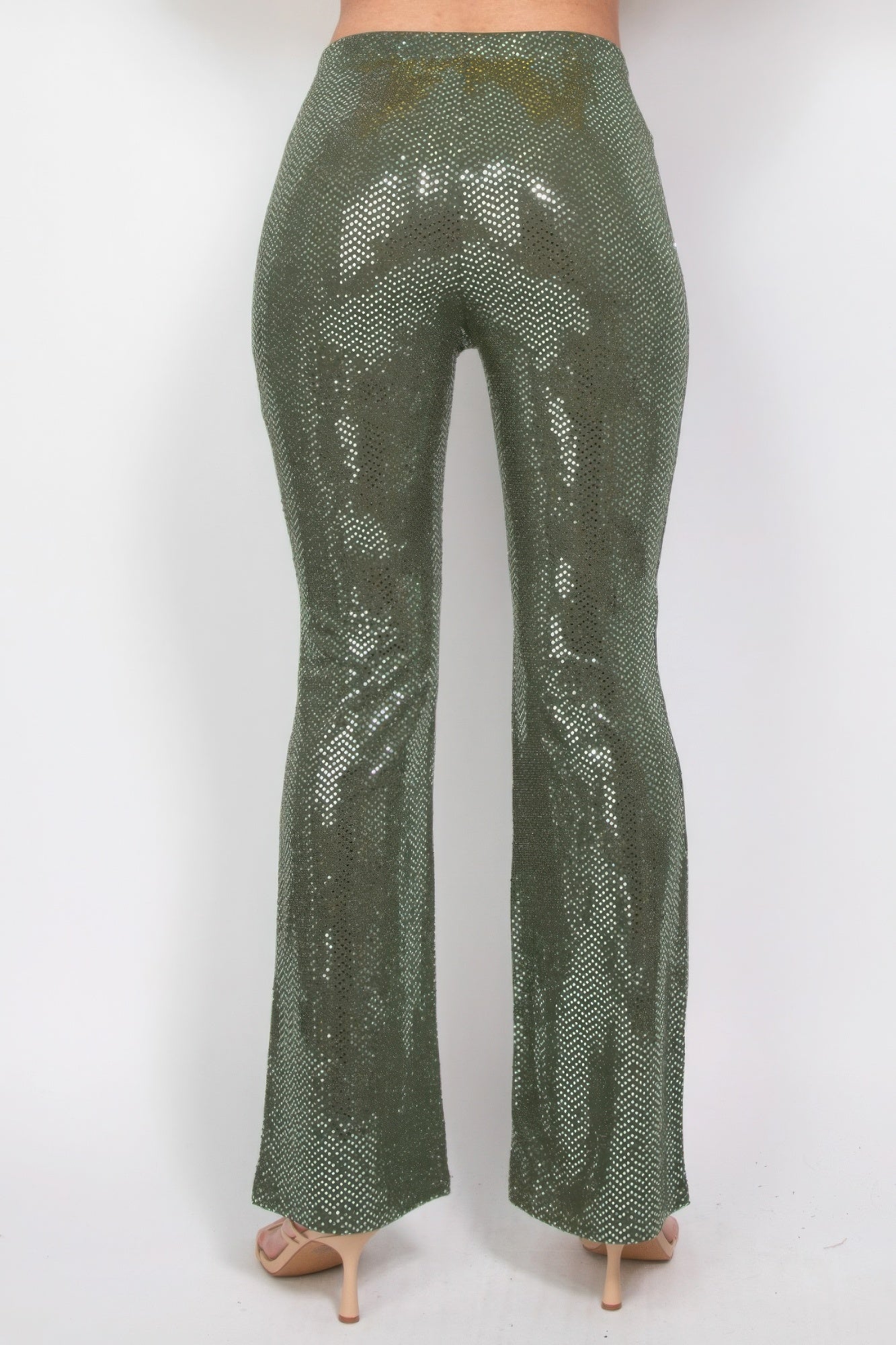 Sequined Fit & Flare Midrise Pants - Nova Store