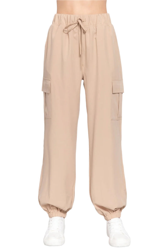 Beige Jogger Pants | Cargo Jogger Pants | Nova Store
