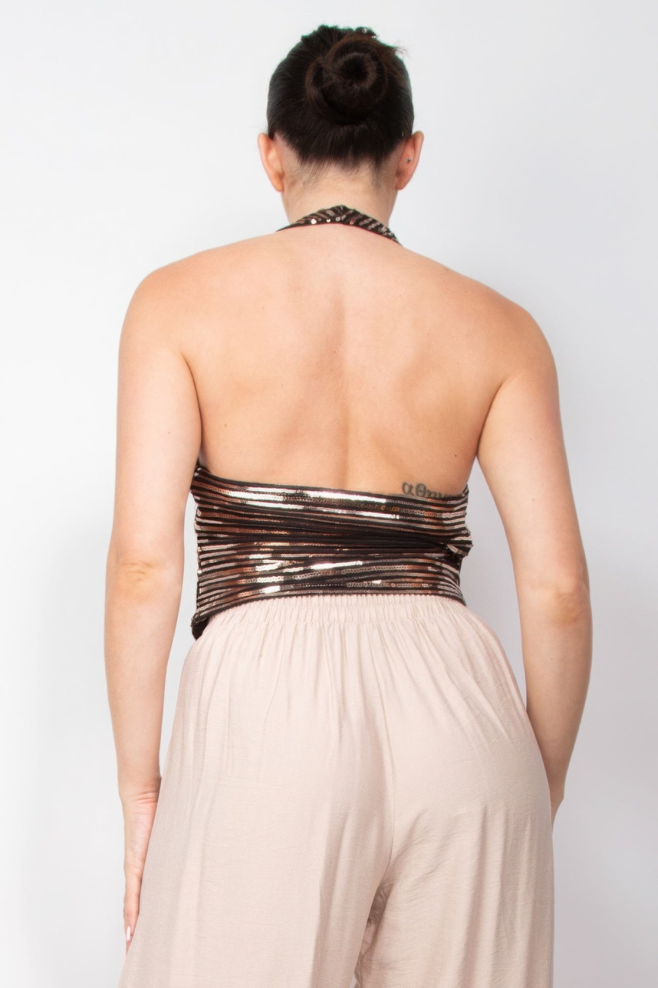 Surplice Halter Sequin Top - Nova Store