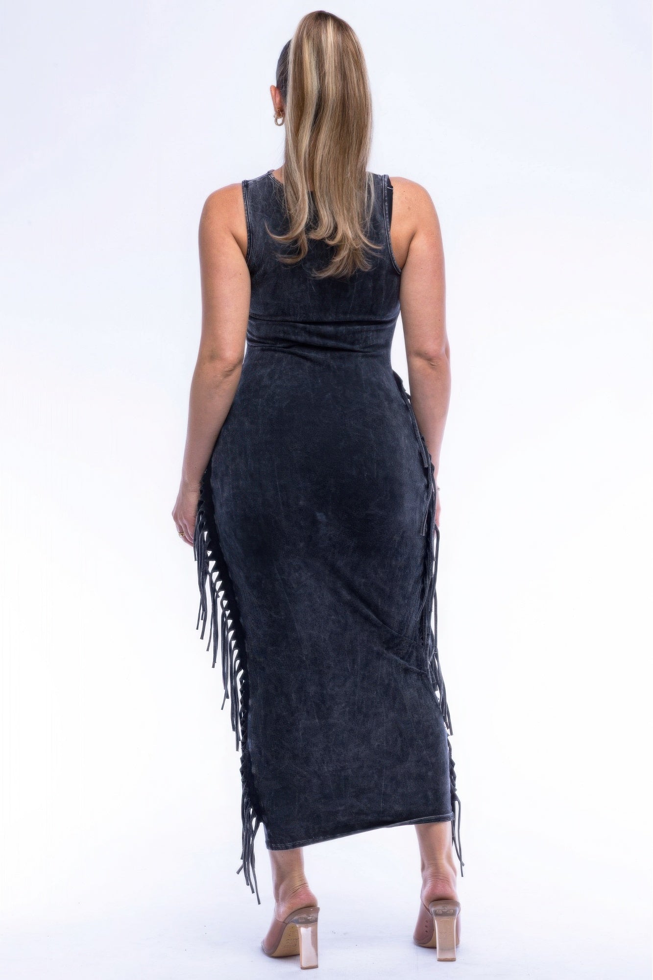 Fringe Cut Out Maxi Dress - Nova Store