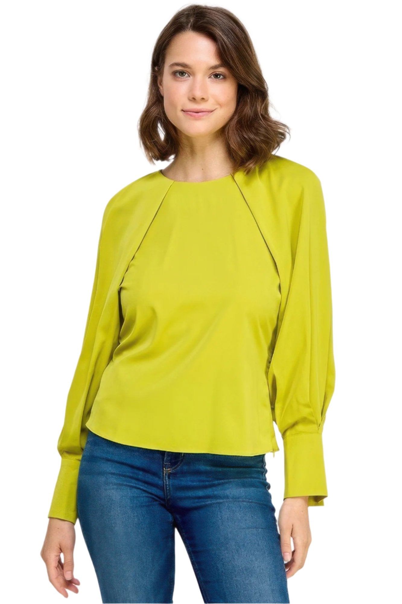 Raglan Long Sleeve Top With Back Neck Tie - Nova Store