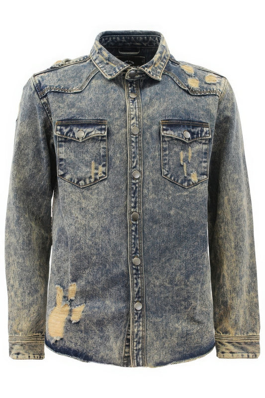 Vintage Ripped Overshirt | Ripped Overshirt | Nova Store