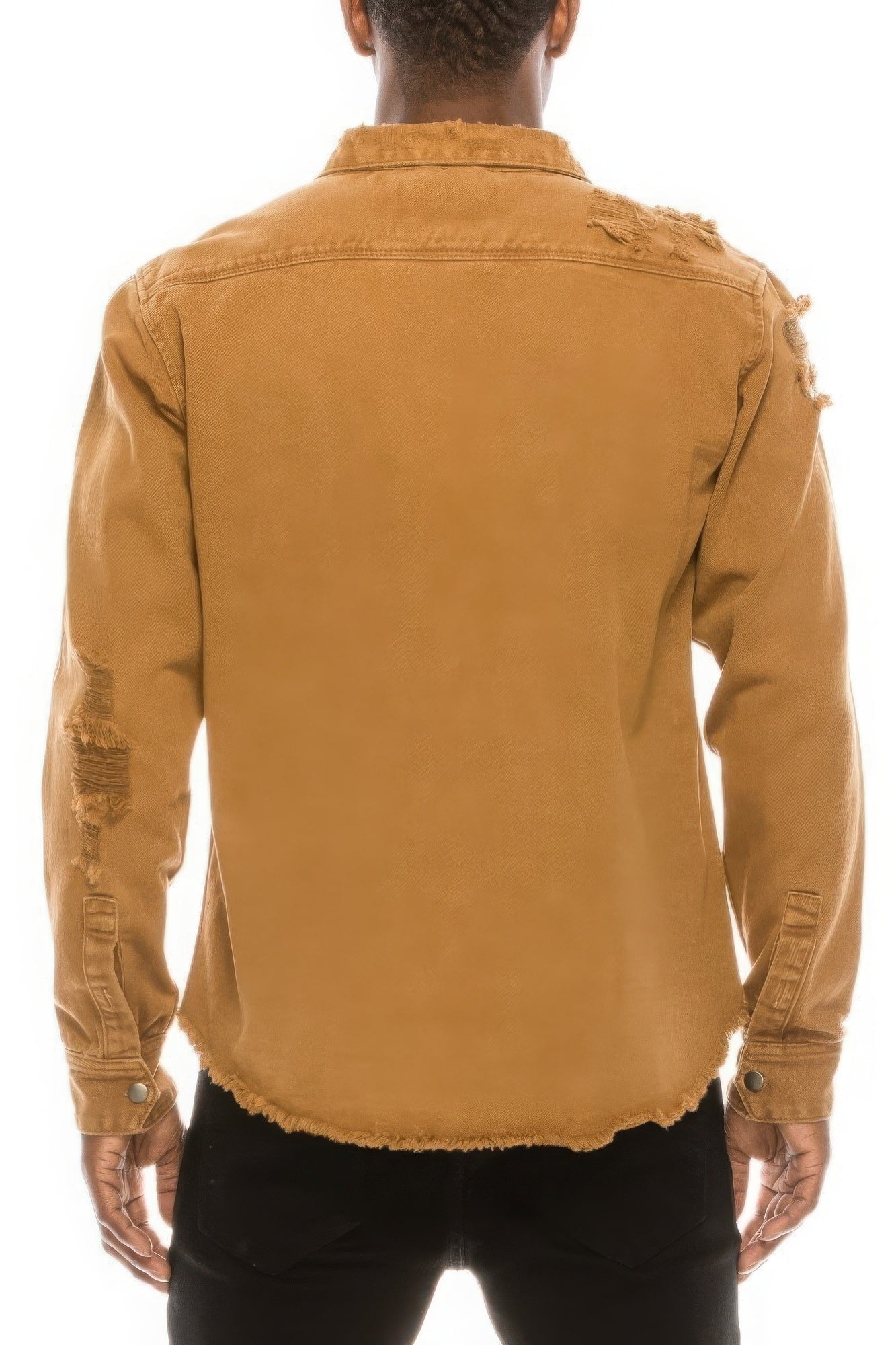 Men's Denim Overshirt | Ripped Denim Overshirt | Nova Store