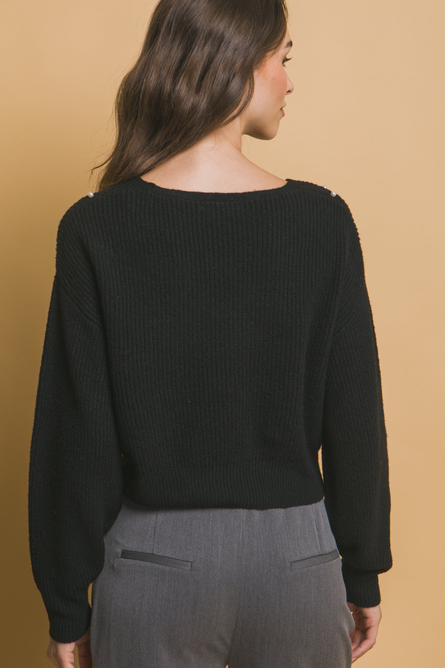 Pearl details sweater - Nova Store