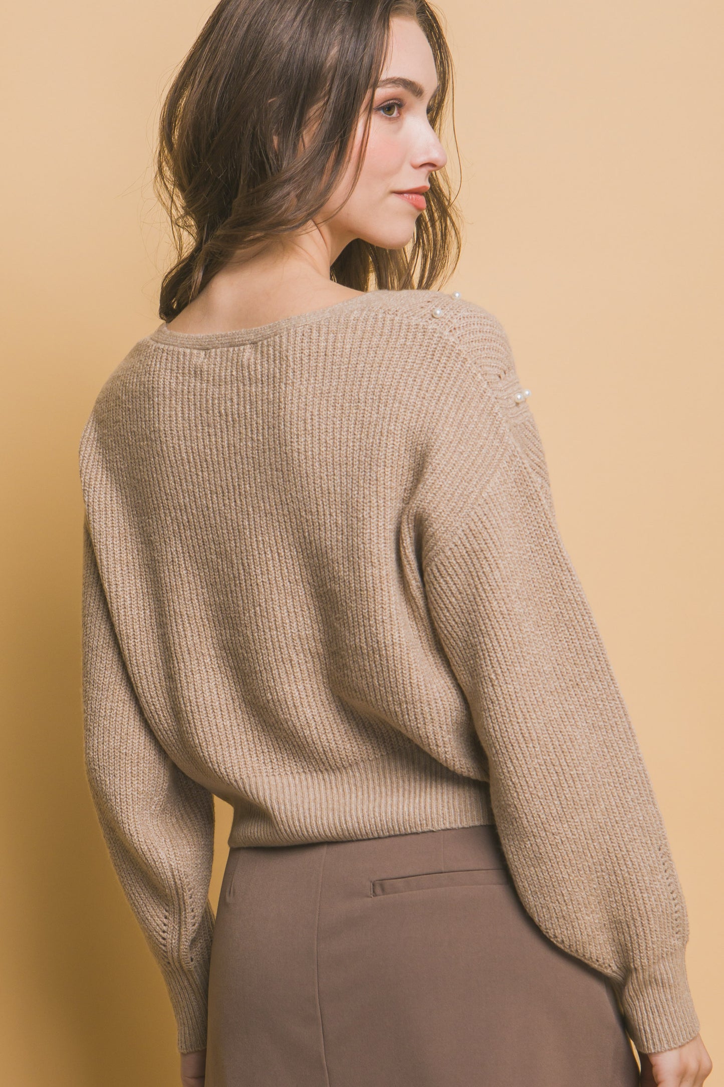 Pearl details sweater - Nova Store