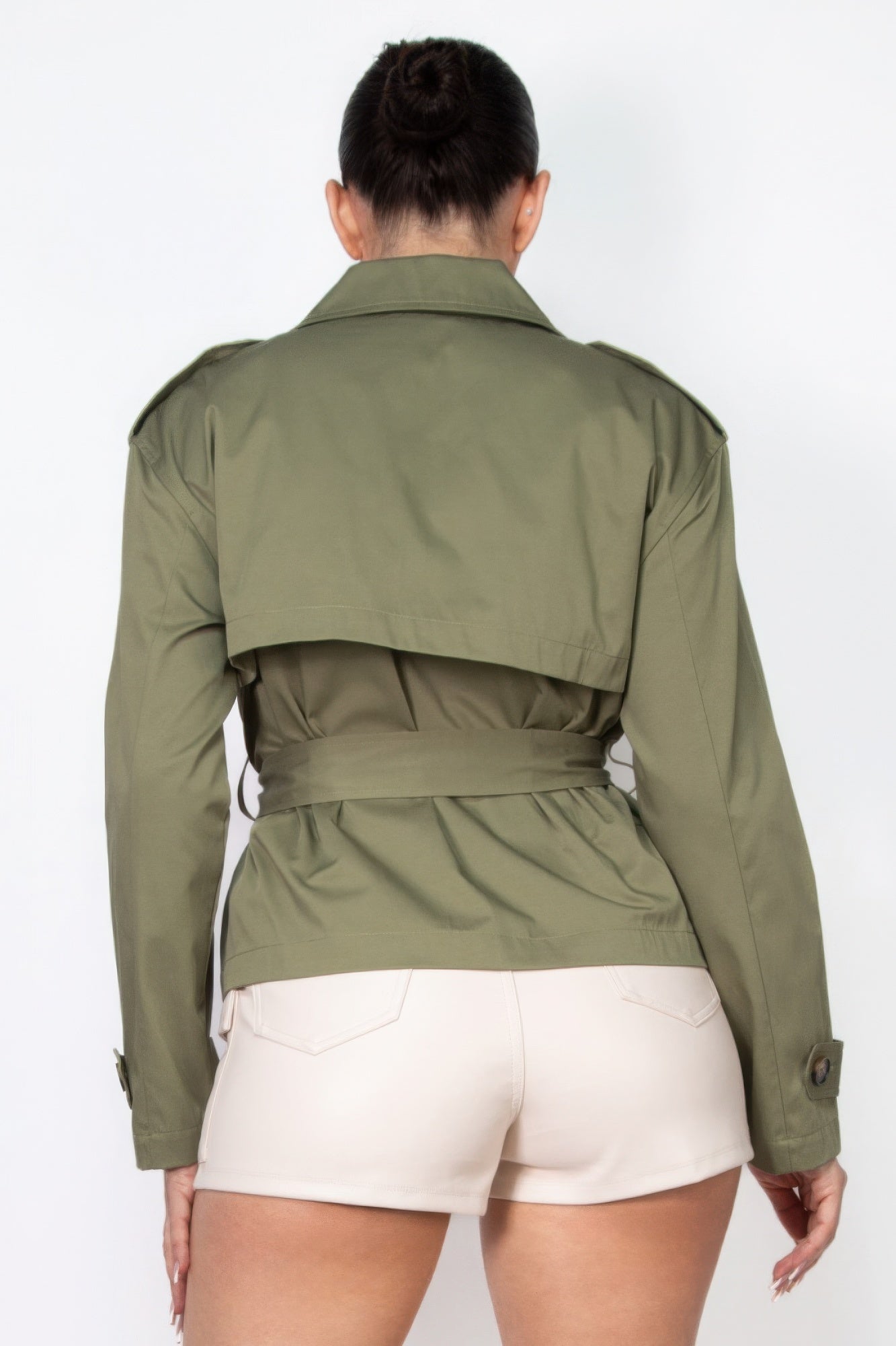 Double-breasted Waist-tie Trench Coat - Nova Store