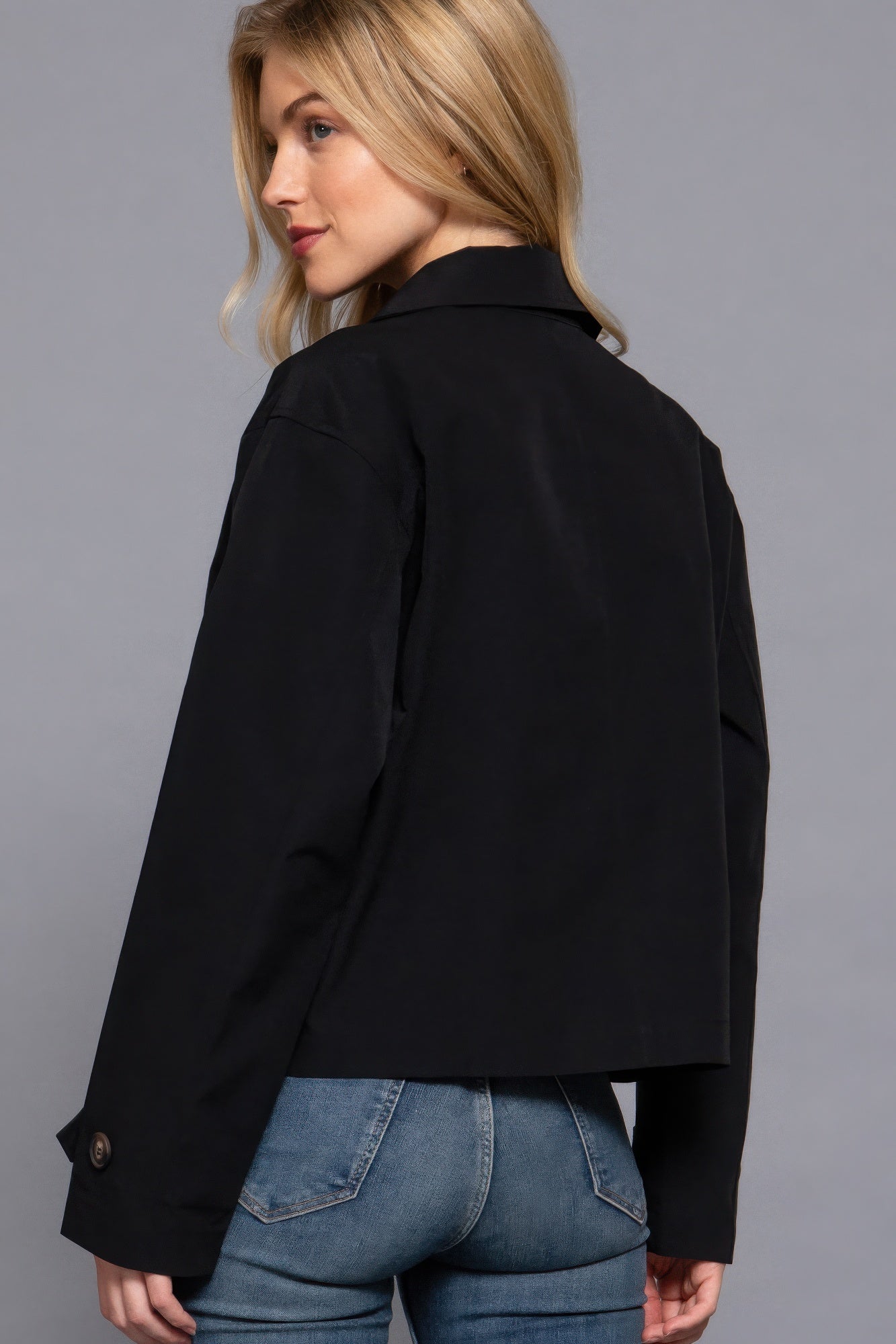 Double Breasted Short Trench Jacket - Nova Store