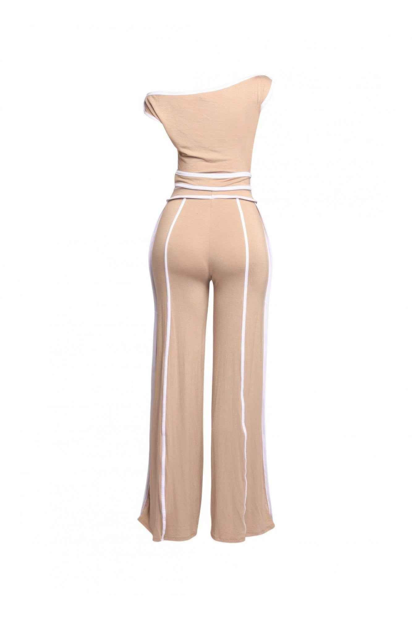 Color Contrast Detailed Off Shoulder Set