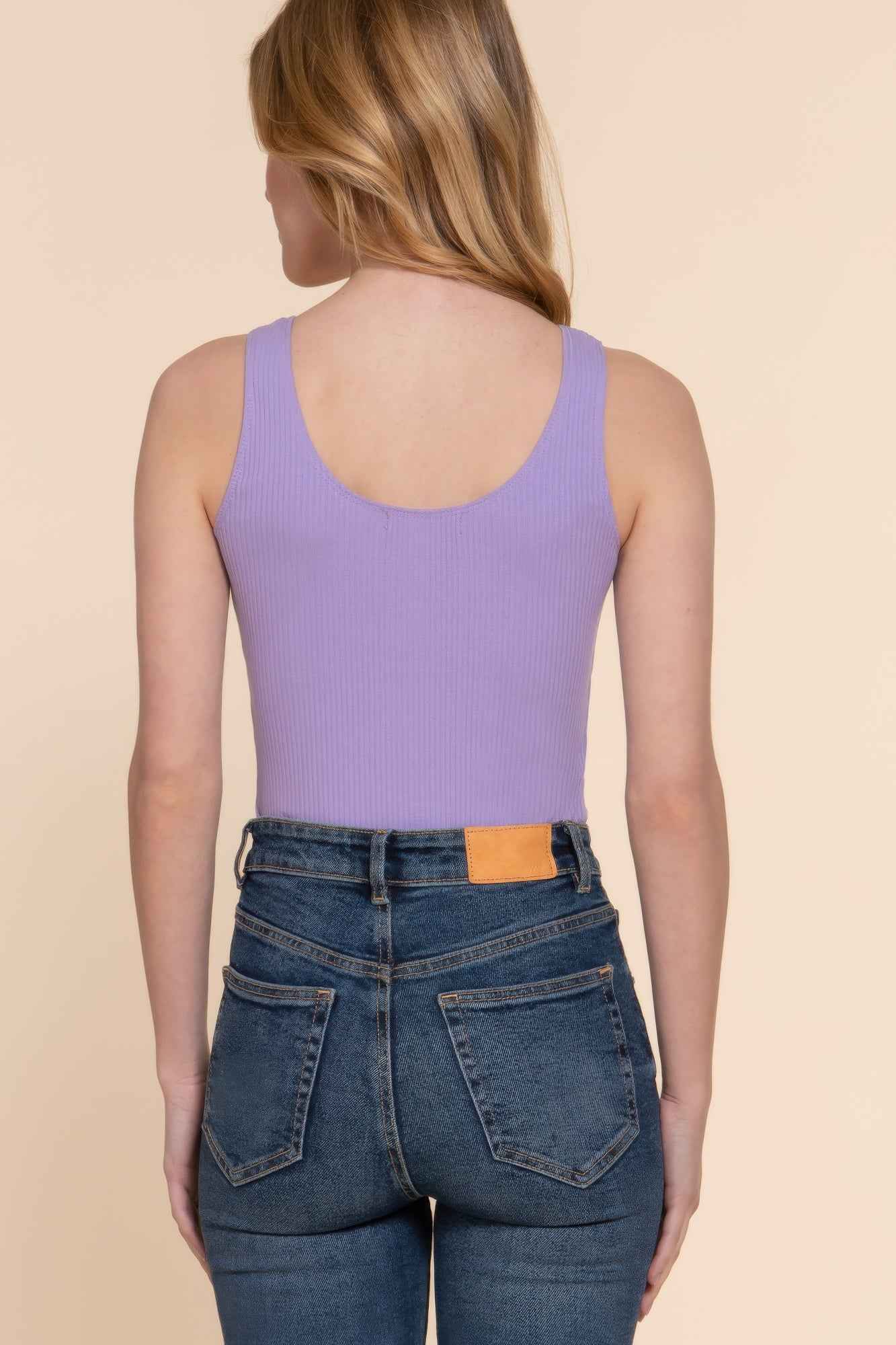 Sleeveless Henley Rib Knit Bodysuit