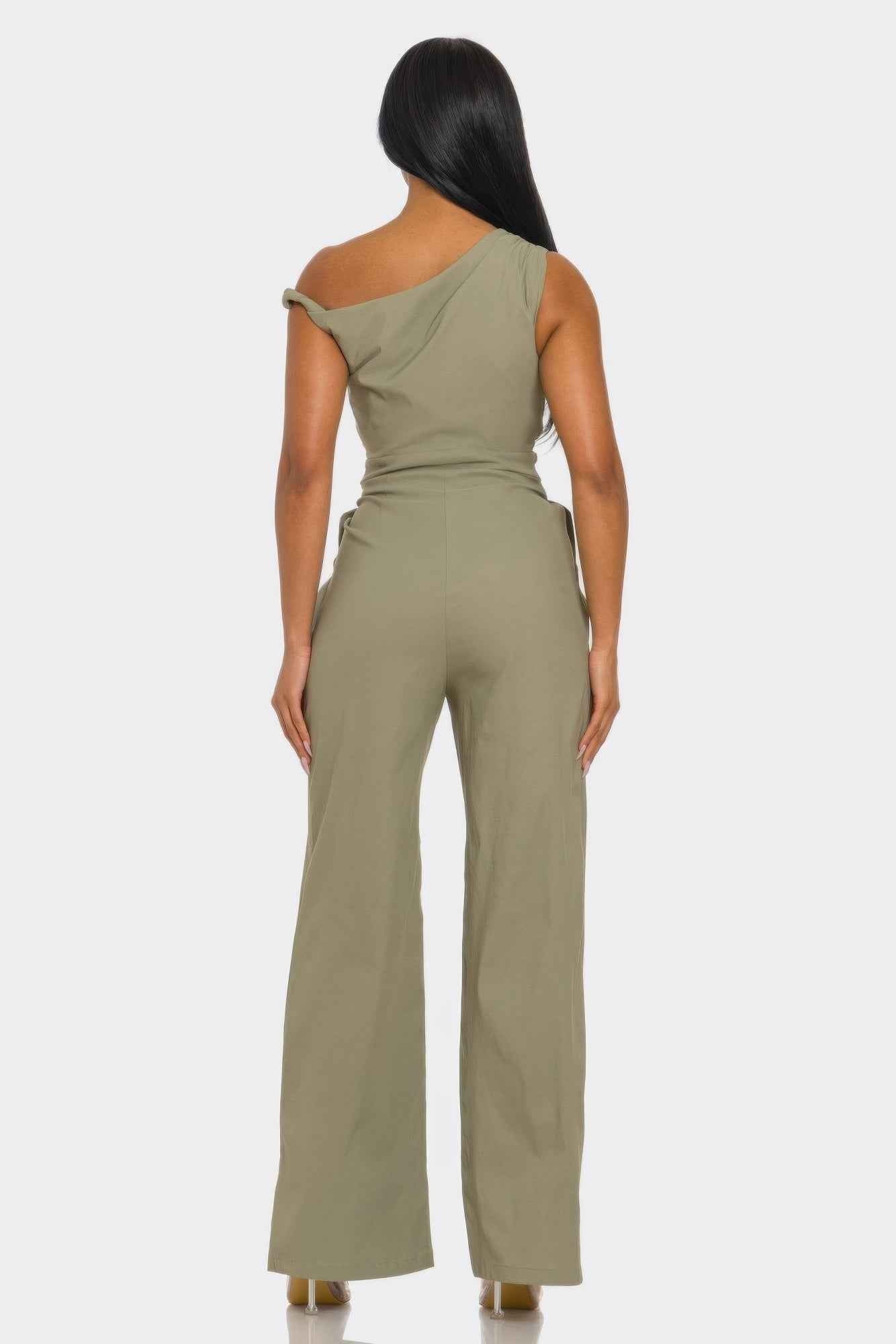 Chic Poise One-shoulder Jumpsuit