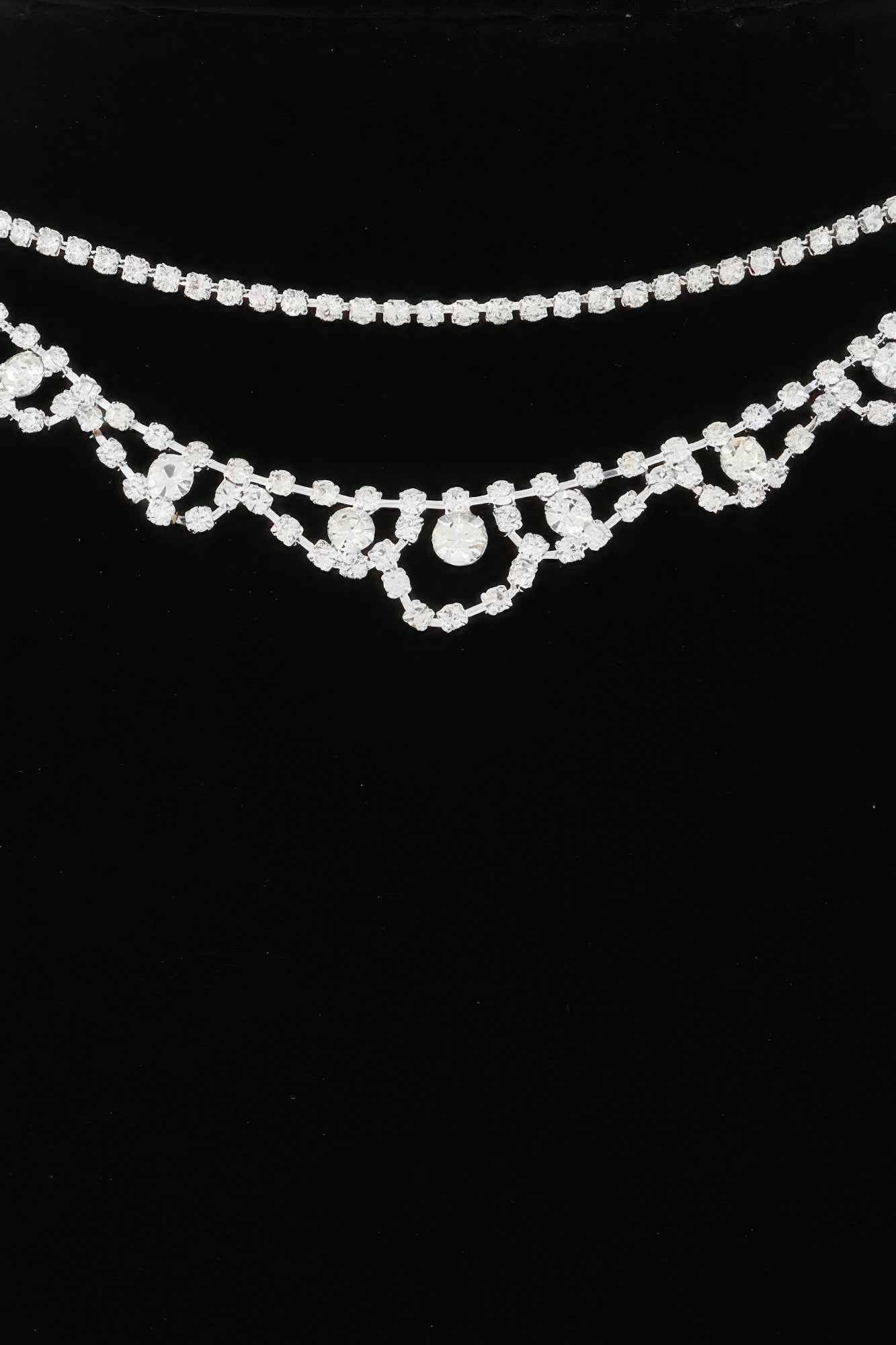 Bejeweled Curtain Drop Ballgown Necklace