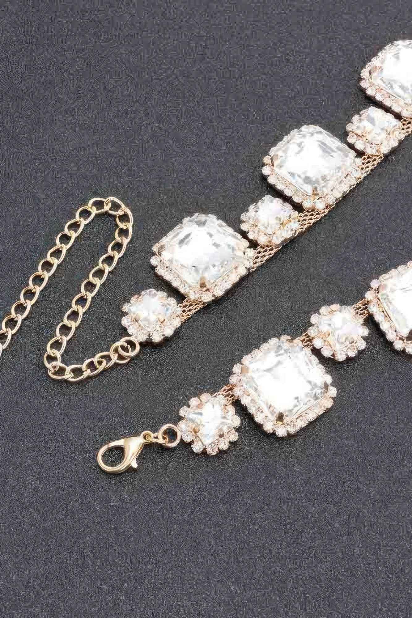 Rhinestone Party Necklace Set