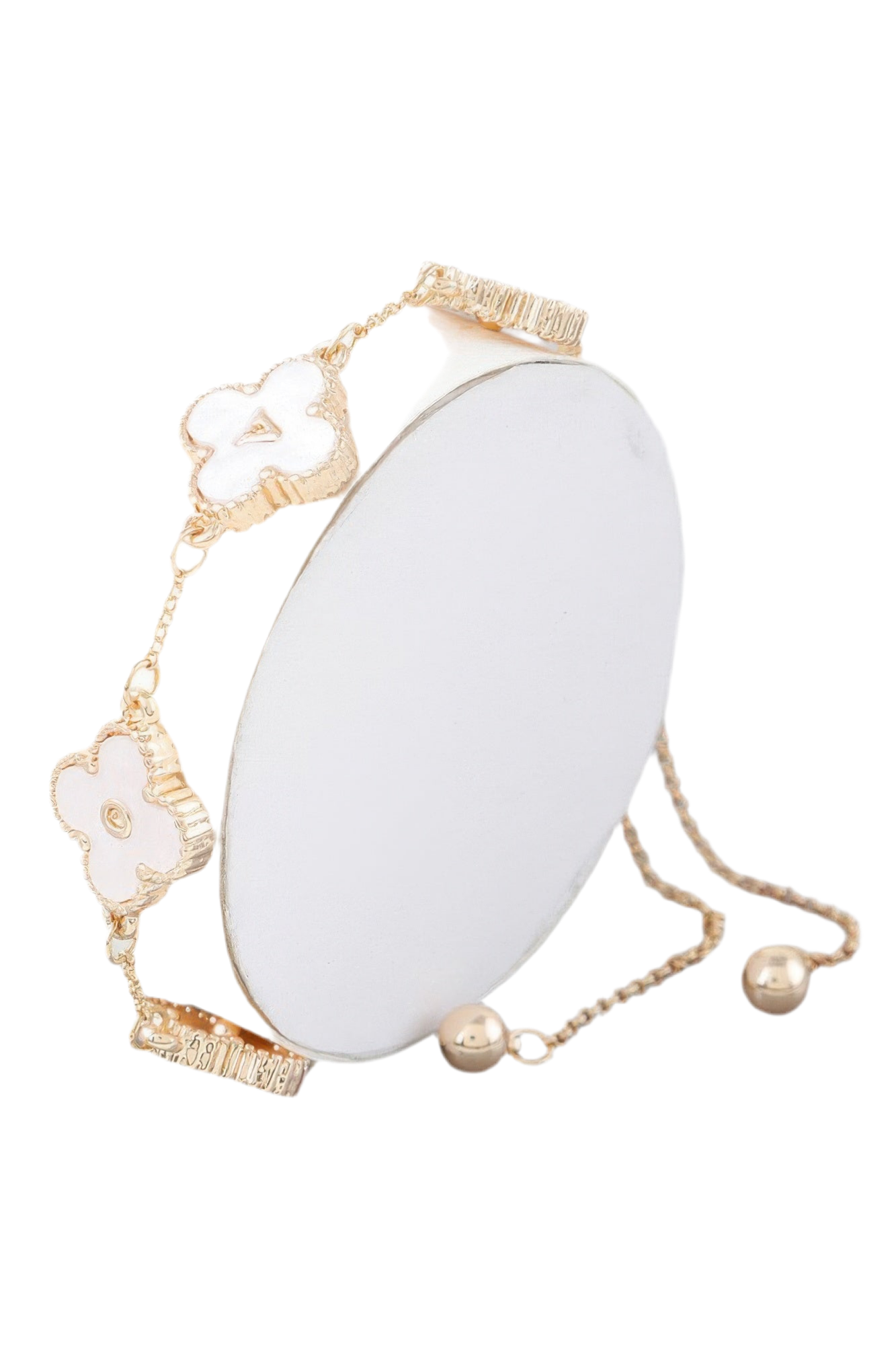 Marbled Clover Adjustable Bracelet - Nova Store