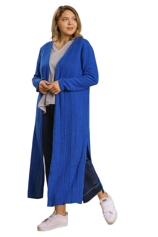 Open Front Long Body Cardigan