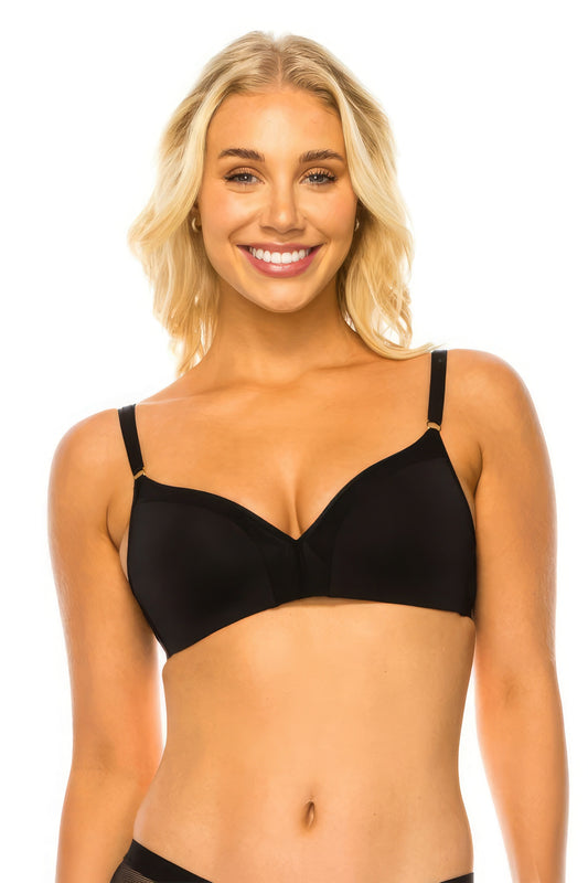 Black No Wire Bra | Black Classic Bra | Nova Store