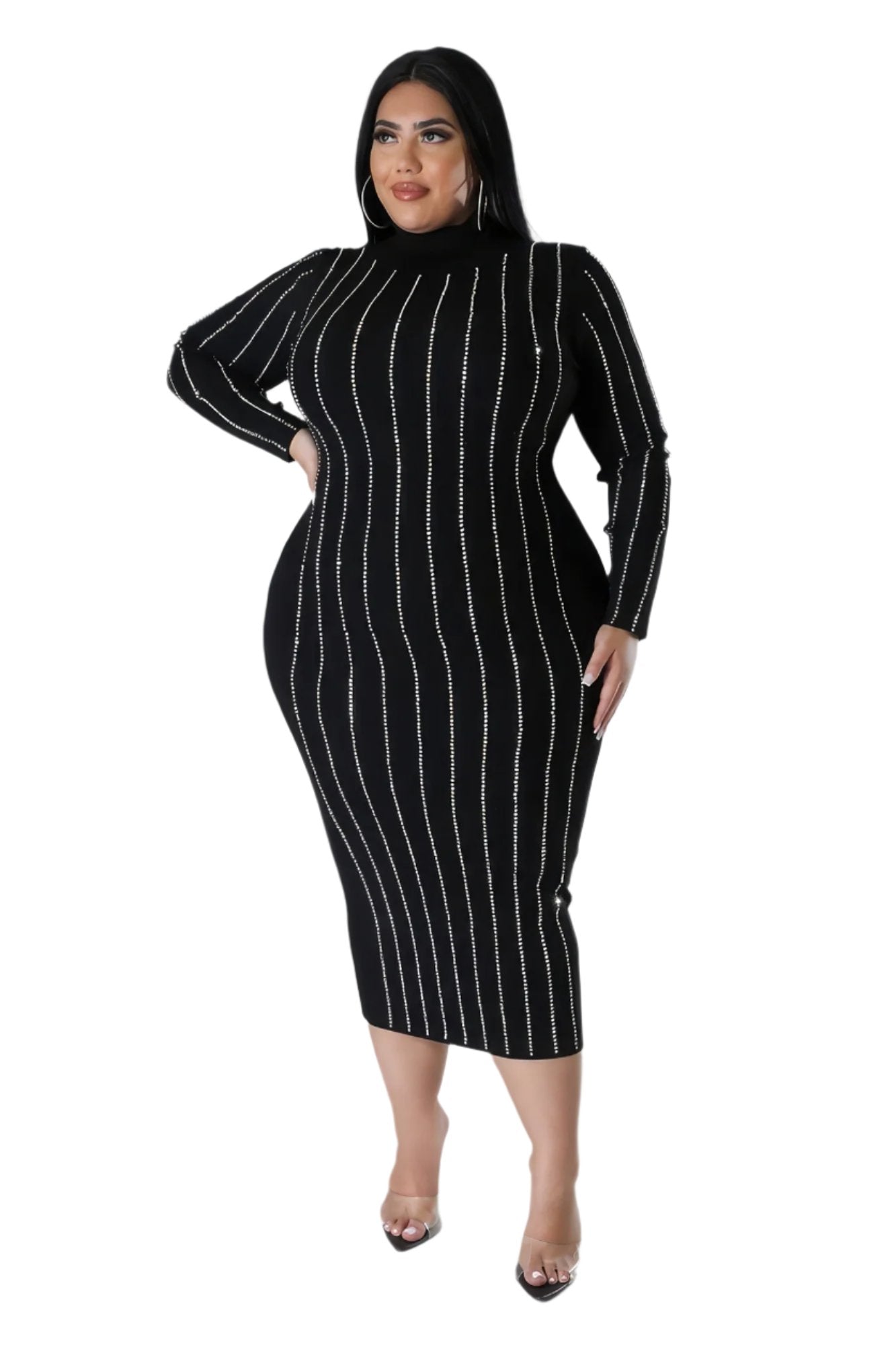 Turtle Neck Stretch Dress