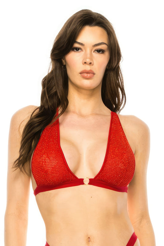 Red Crossback Lingerie | Red Crossback Bra | Nova Store