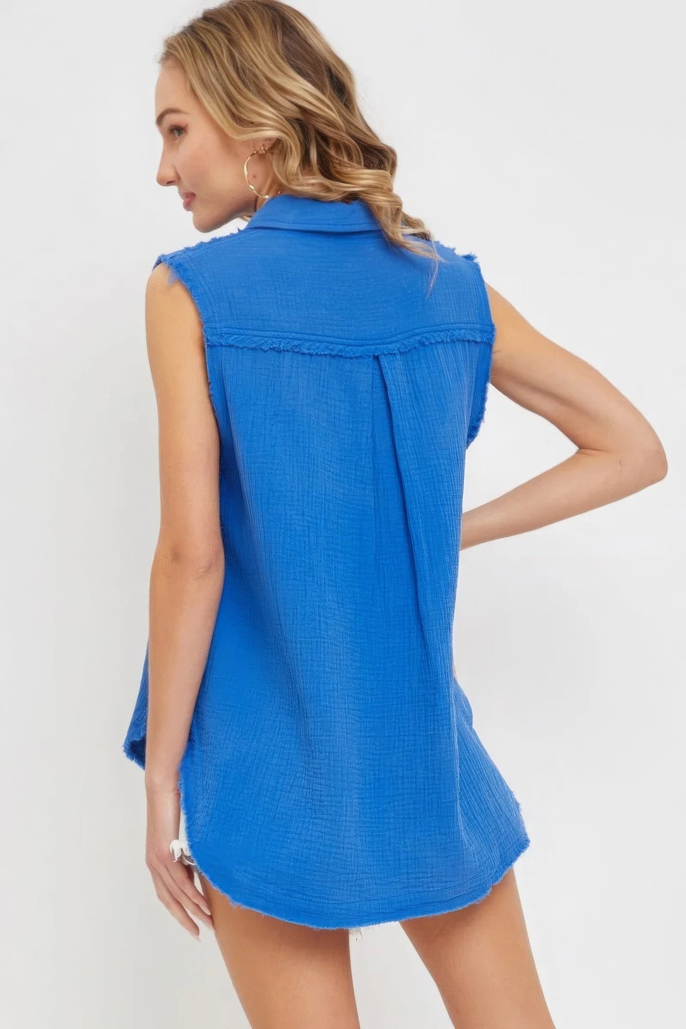 Washed Cotton Gauze Shirt - Soft and Lightweight Blouse