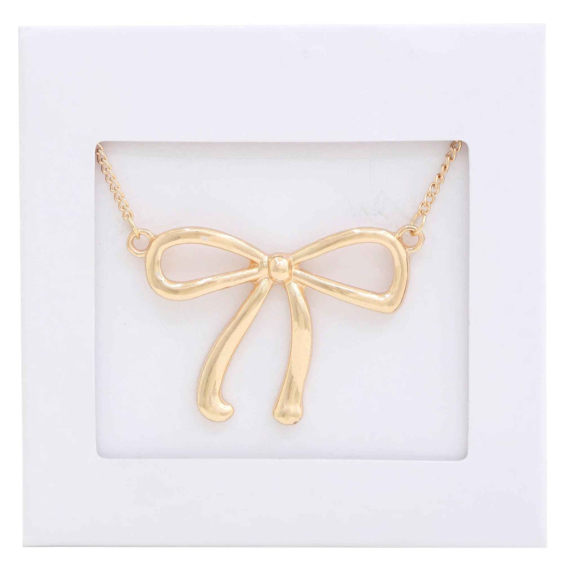 Bow Pendant Necklace - Stylish Metal Jewelry for Every Occasion