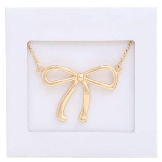 Bow Pendant Necklace | Pendant Metal Necklace | Nova Store