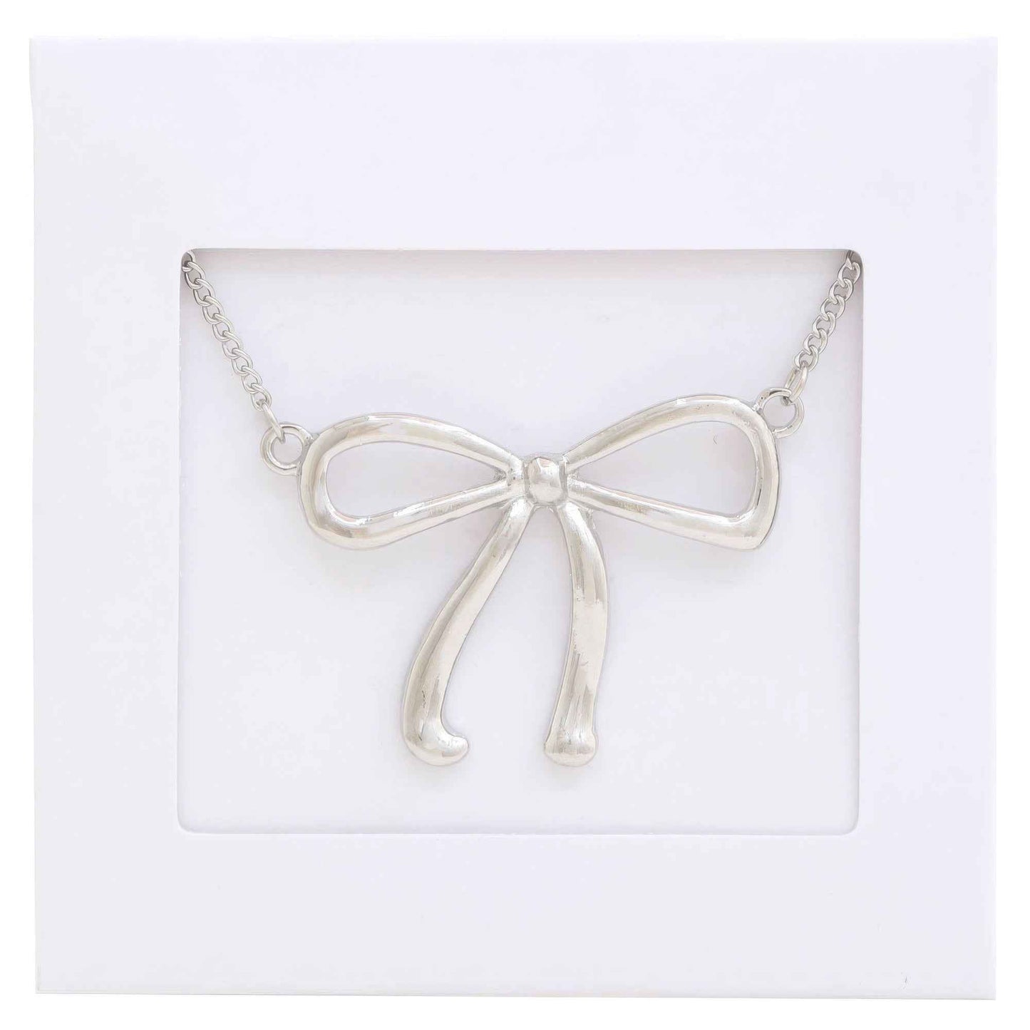 Bow Pendant Necklace - Stylish Metal Jewelry for Every Occasion