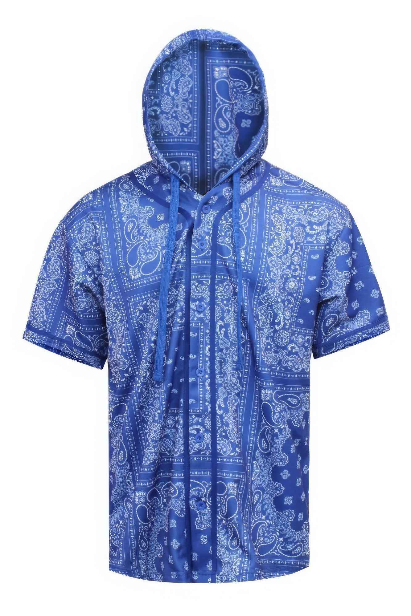 Hooded Bandana Jersey Baseball Shirt