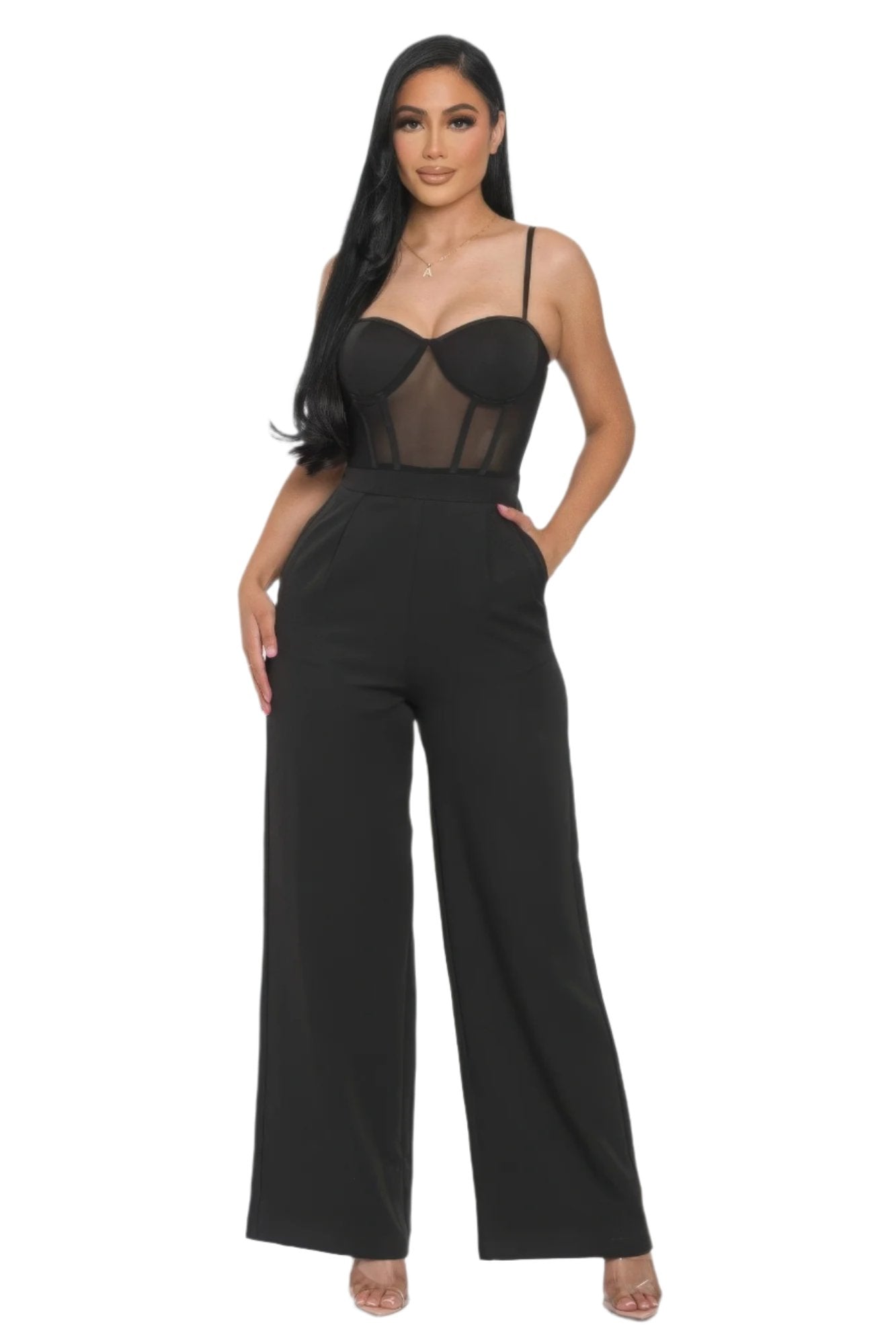 Black Wide Leg Jumpsuit | Wide Leg Jumpsuit | Nova Store