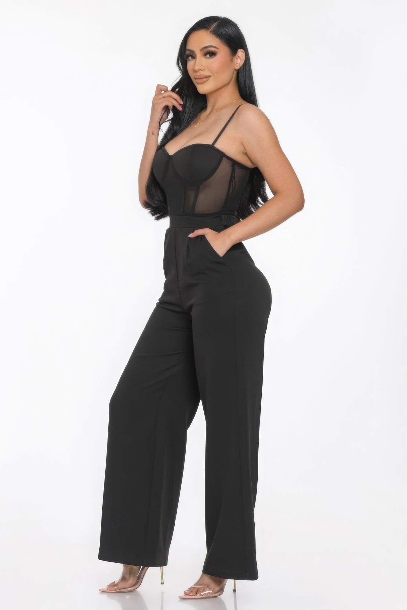 Black Wide Leg Jumpsuit | Wide Leg Jumpsuit | Nova Store