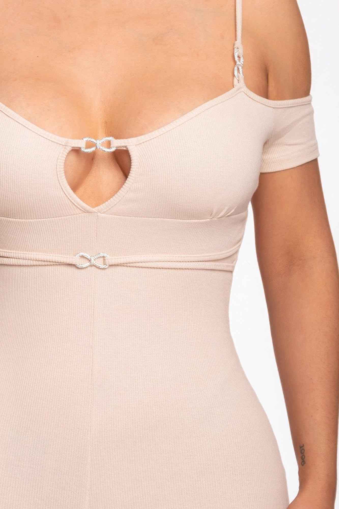 Infinity Off-shoulder Knitted Rompers - Stylish and Comfortable Off-shoulder Knitted Rompers