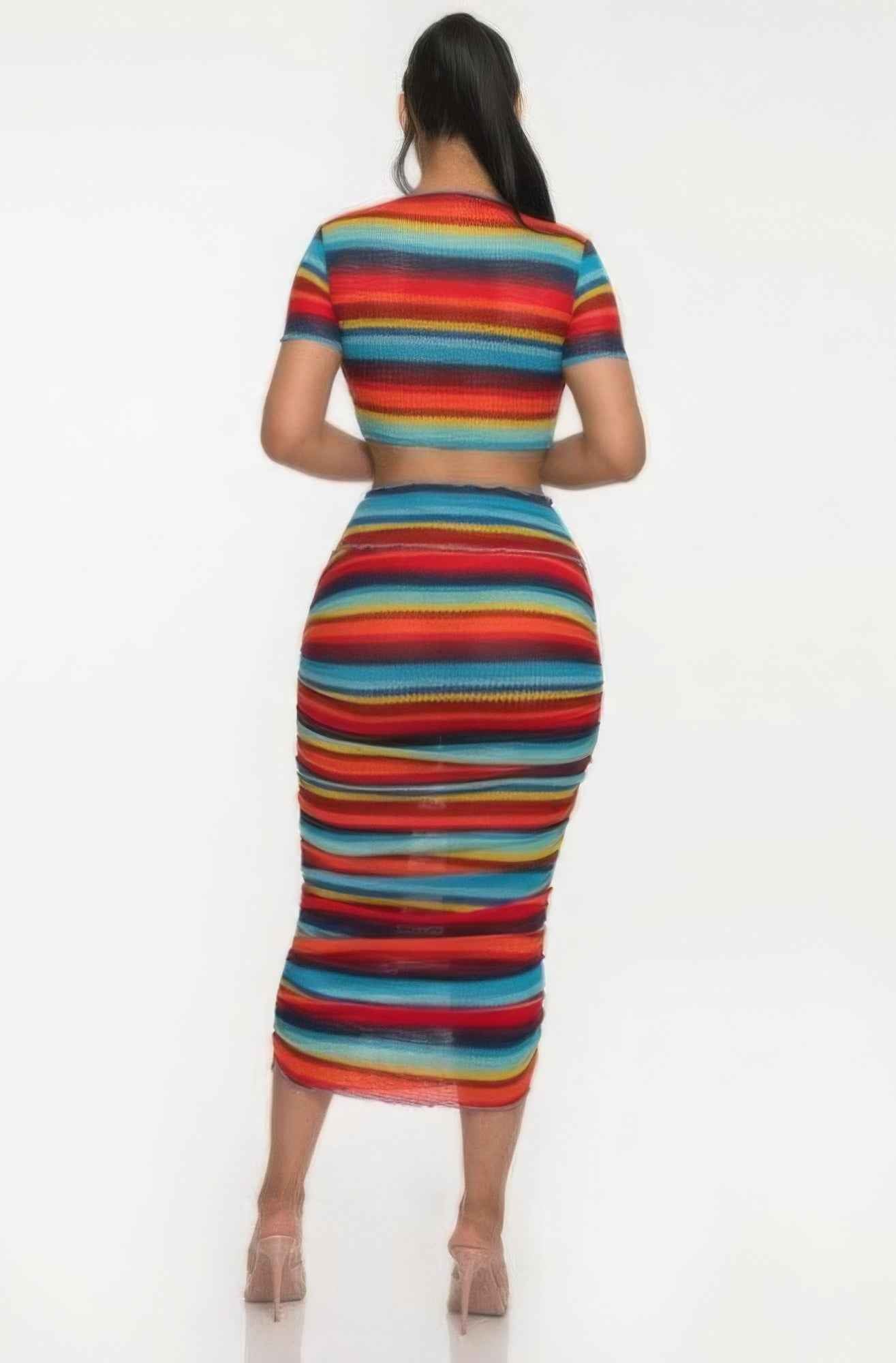 Color Me Mine Sarong Skirt Set - Beach Style Fashion