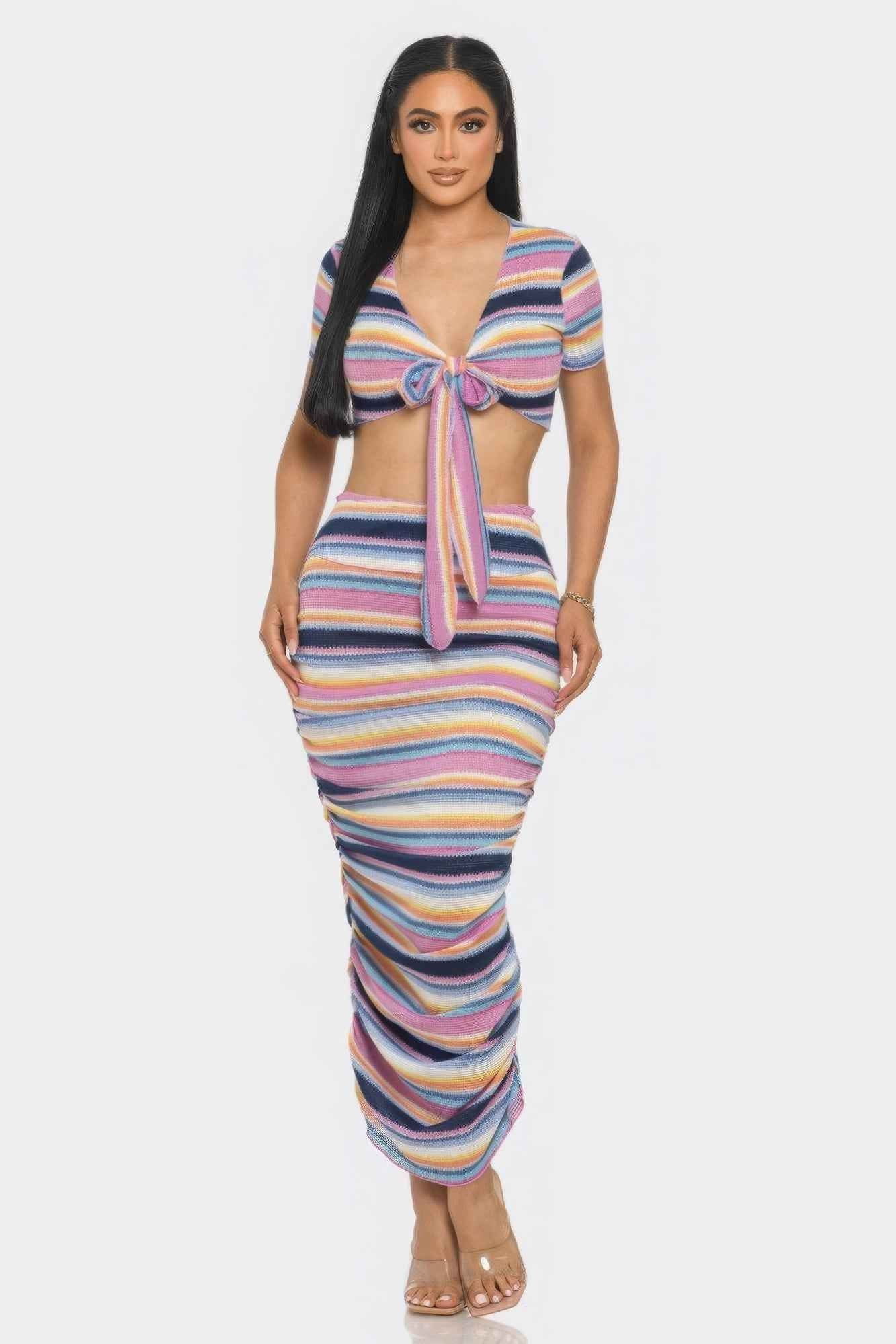 Color Me Mine Beach Sarong Skirt Set - Stylish Beach Wear for Summer