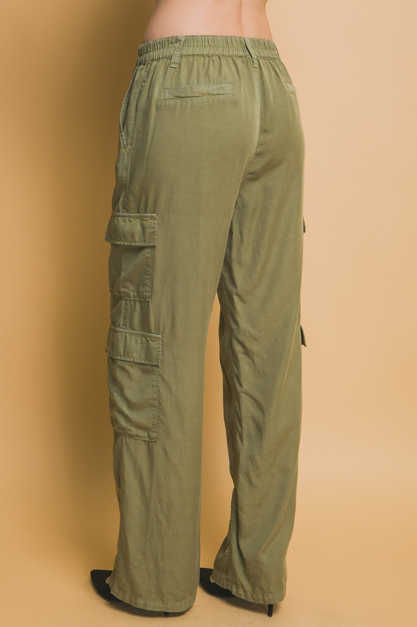 Green Tencel Pants | Green Cargo Pants | Nova Store