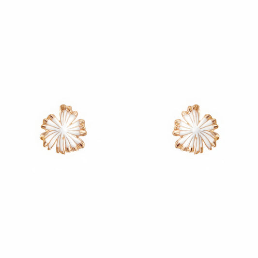 White Flower Stud Earring | Flower Stud Earring | Nova Store