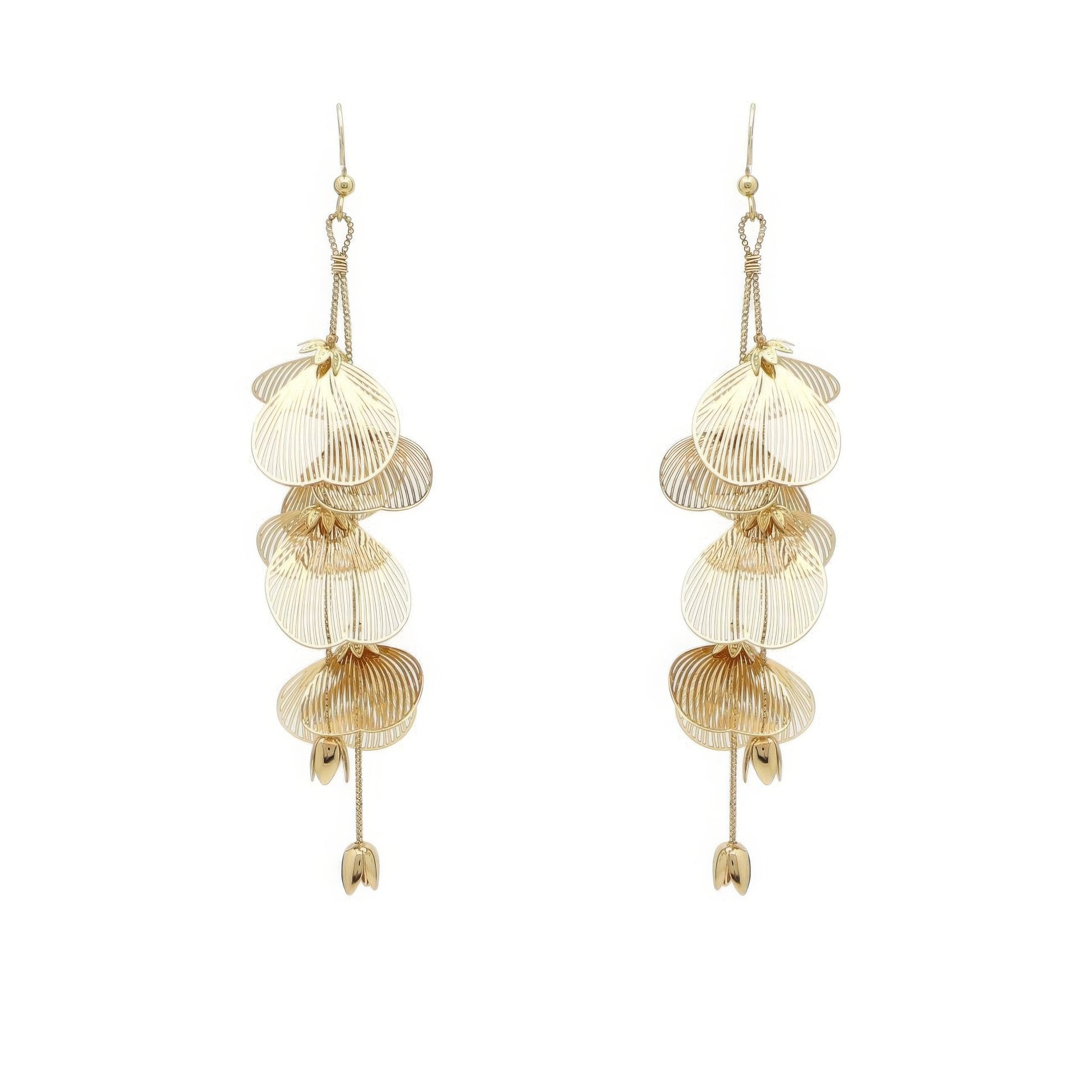 Flower Metal Drop Earrings | Metal Drop Earrings | Nova Store