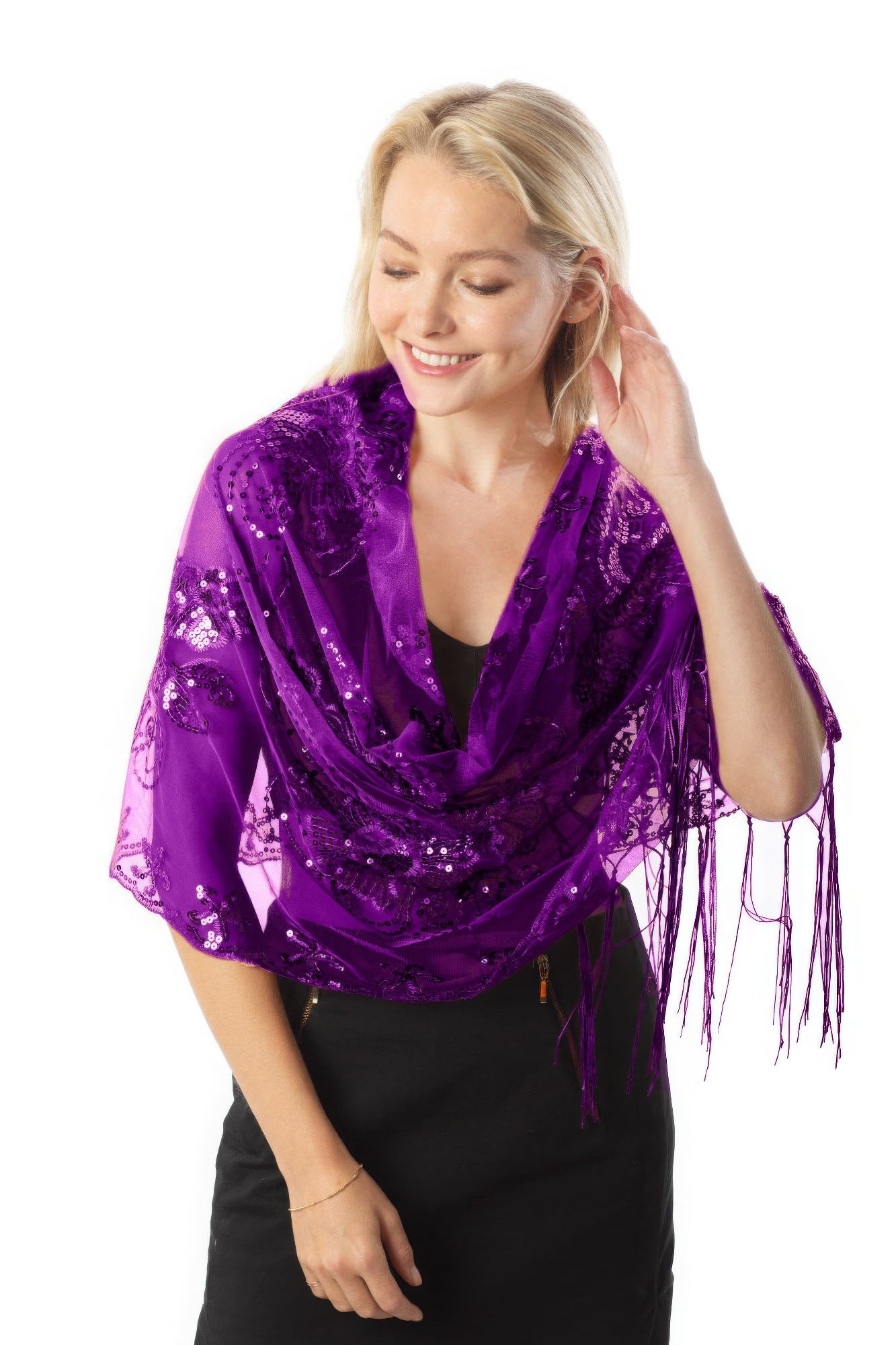 Sequined Shawl Flower - Nova Store