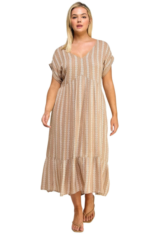 Boho Maxi Dress | Short-Sleeved Maxi Dress | Nova Store