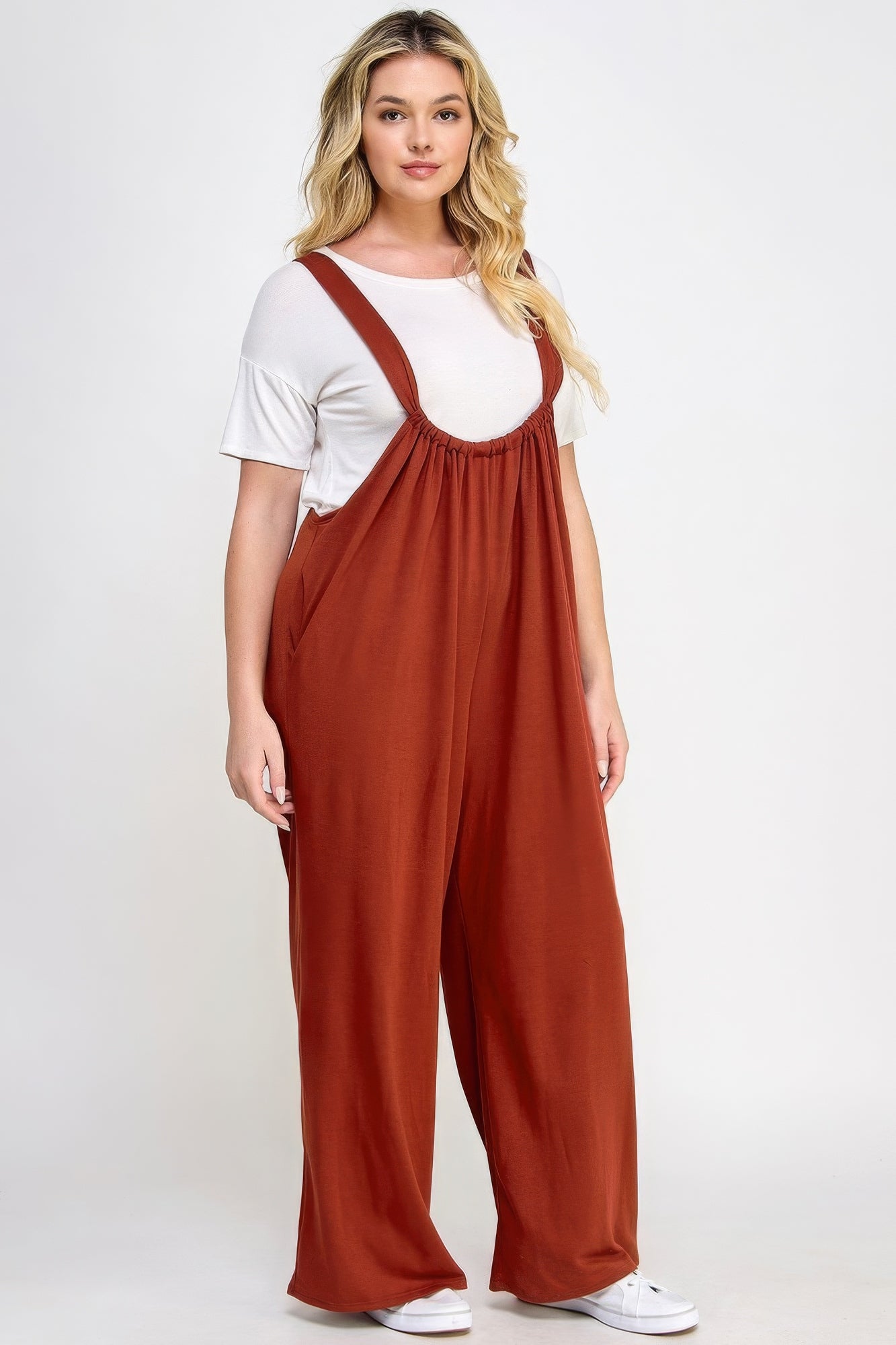 Brown French Terry Jumpsuit | Brown Terry Jumpsuit | Nova Store