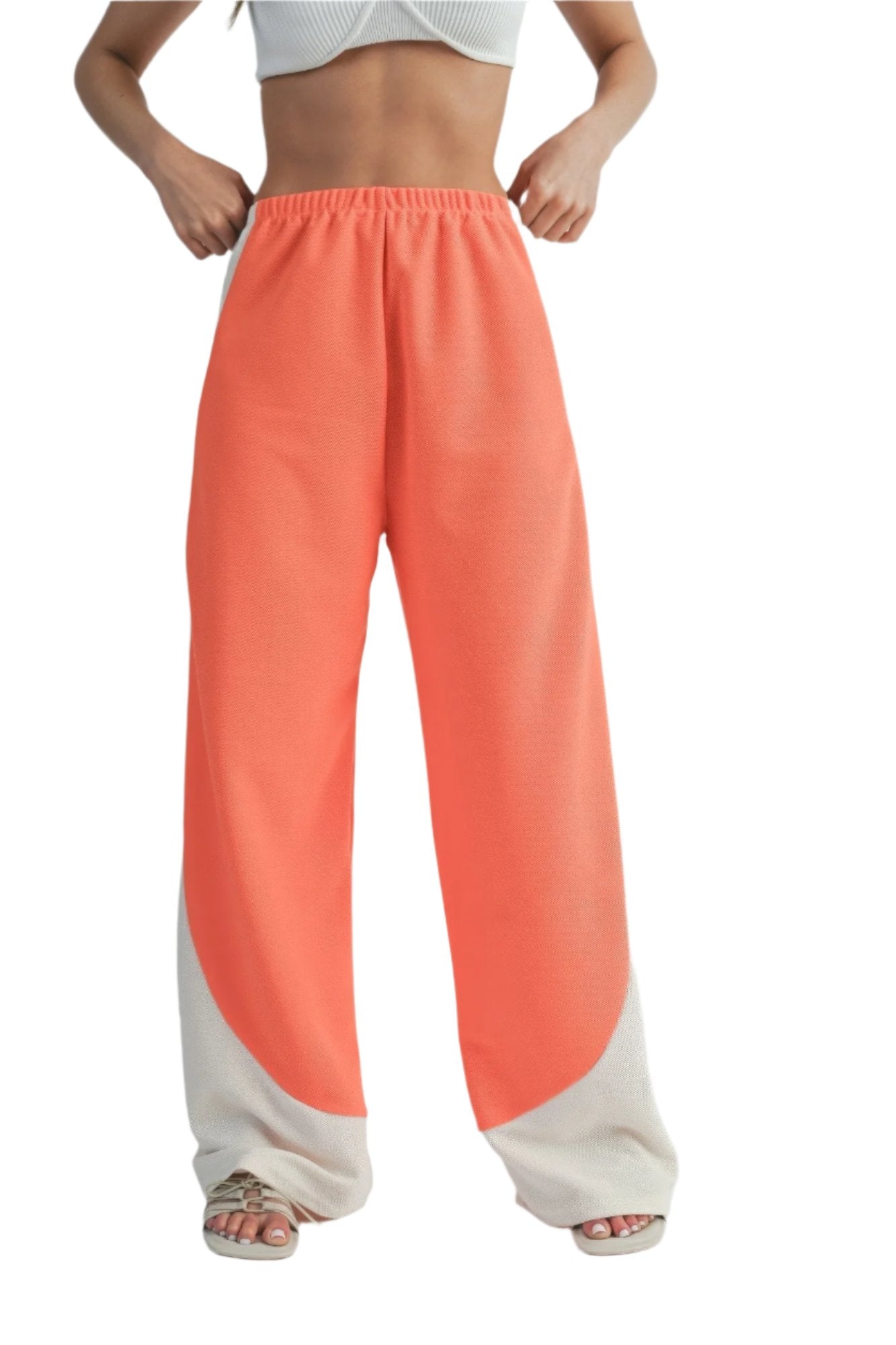 Two Toned Wide Leg Pants