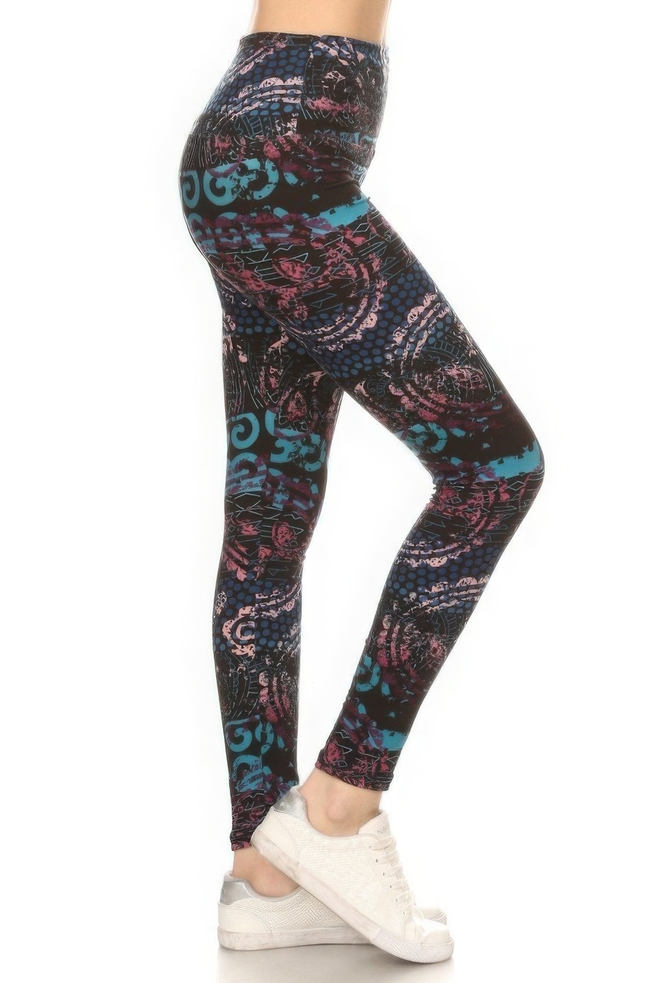 Printed Banded Leggings | Yoga Printed Leggings | Nova Store