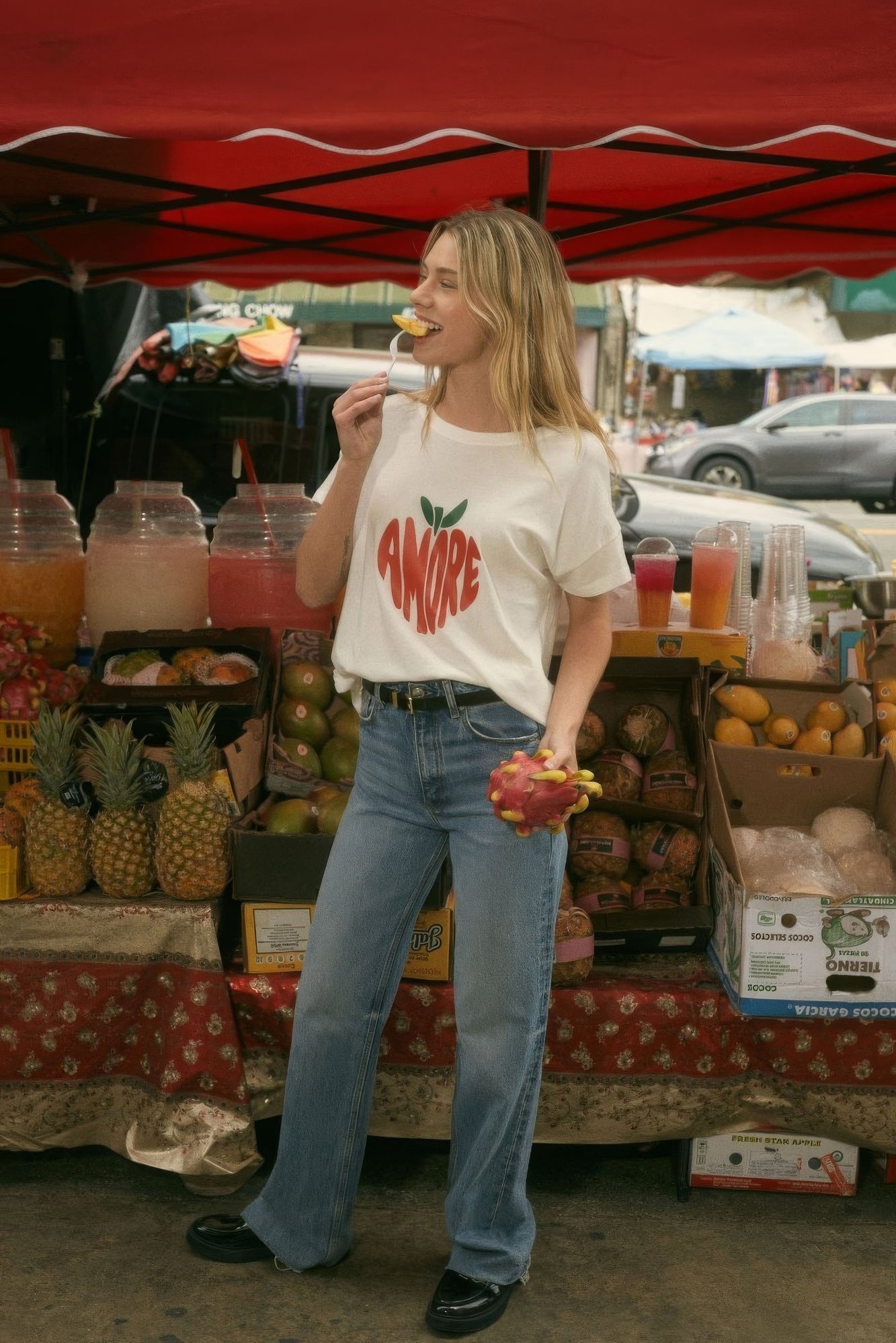 Amore Garment-washed Fruit Graphic Tee - Nova Store