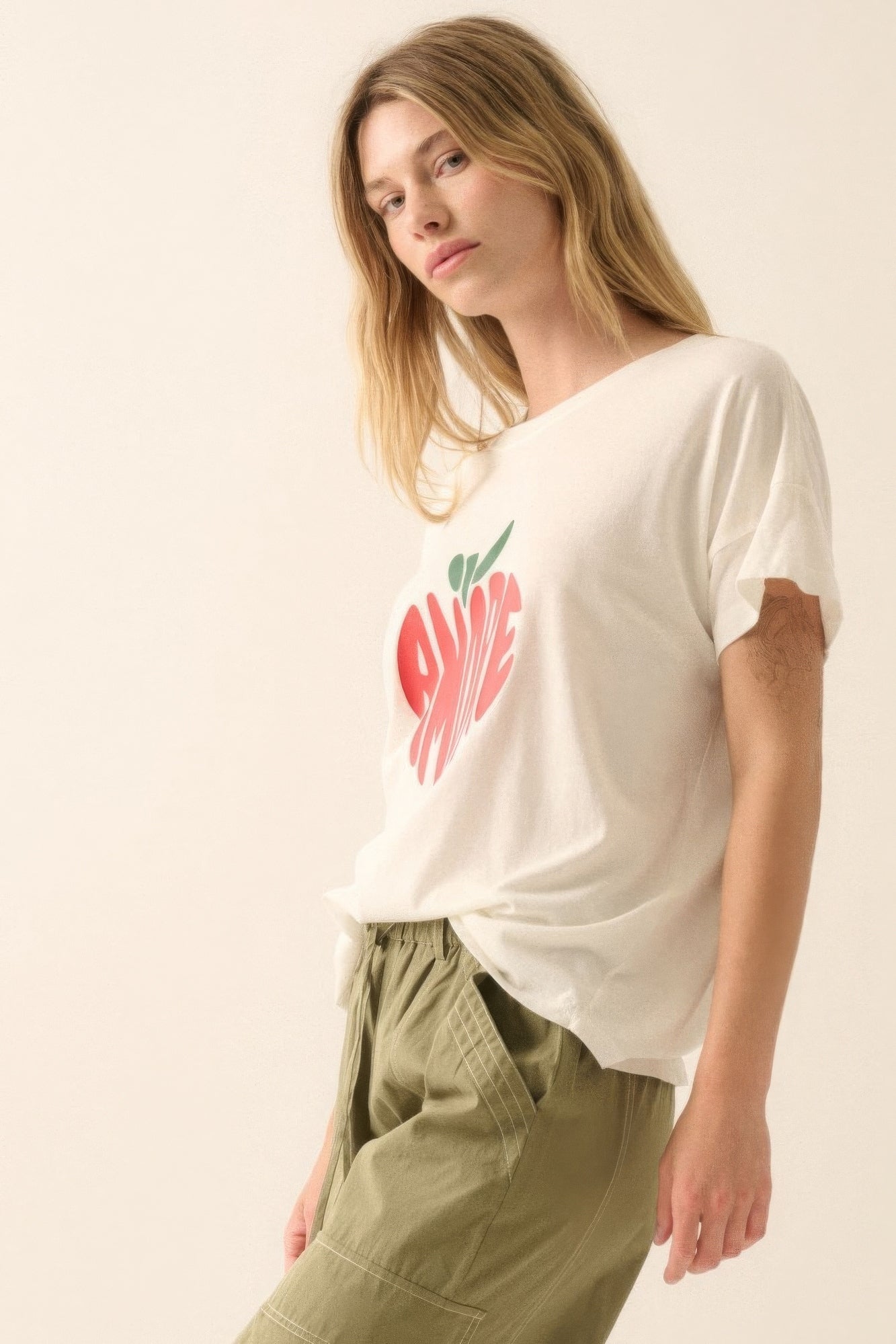 Amore Garment-washed Fruit Graphic Tee - Nova Store
