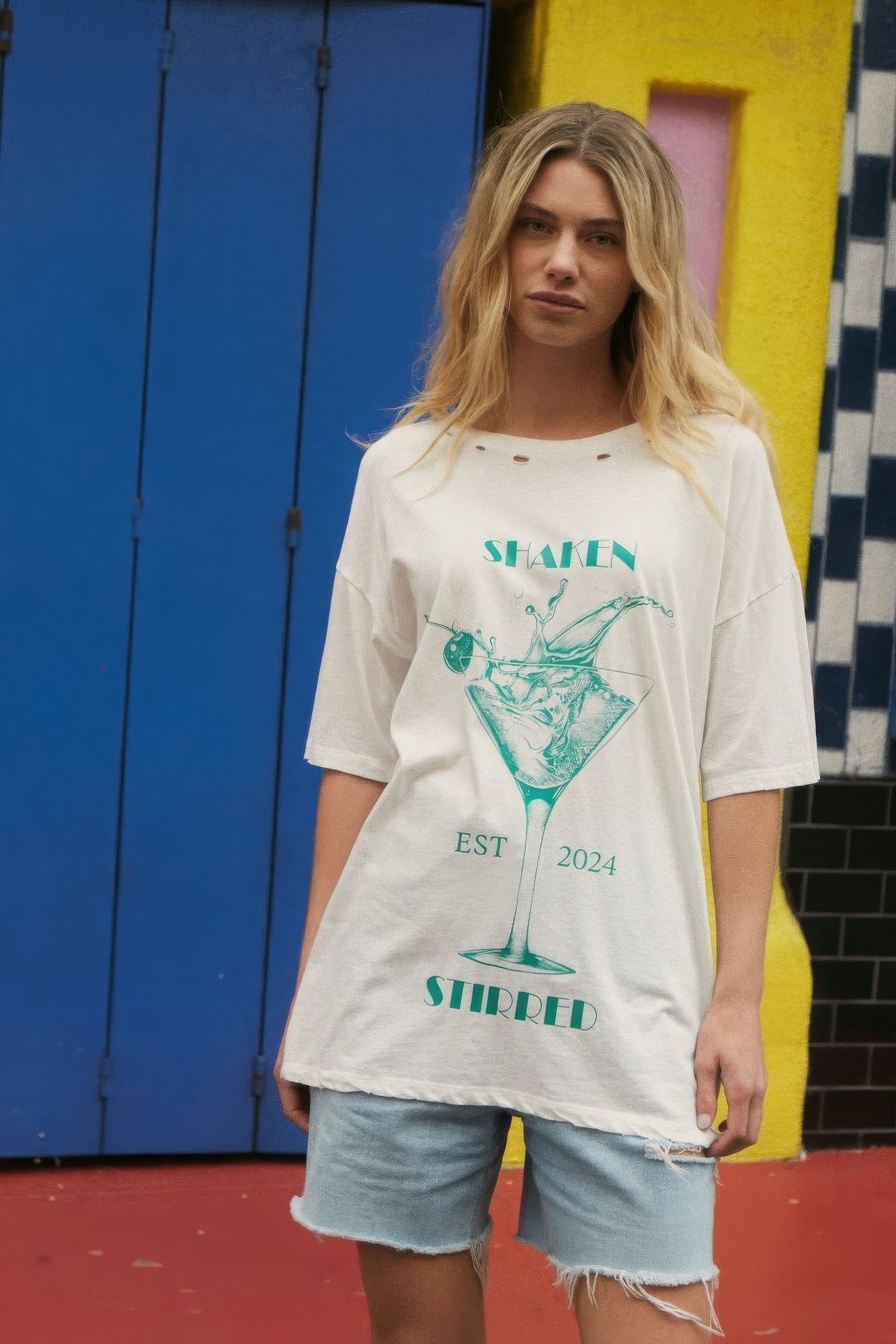 Shaken Stirred Martini Distressed Graphic Tee - Nova Store