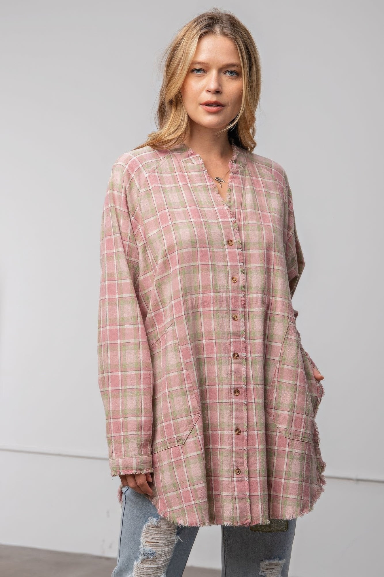 Plaid Cotton Linen Shirt - Nova Store