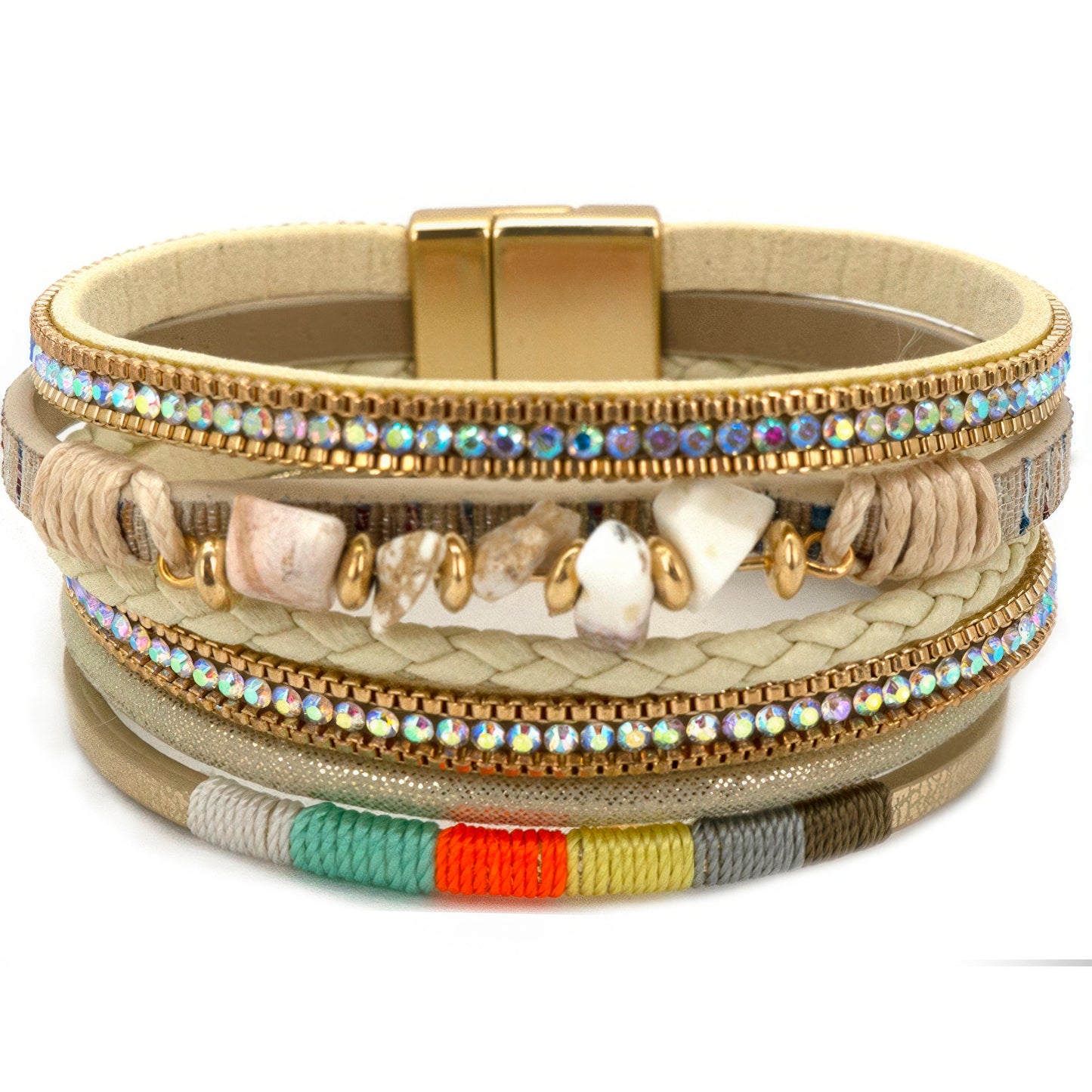 Thread Wrapped Layered Magnetic Bracelet - Nova Store