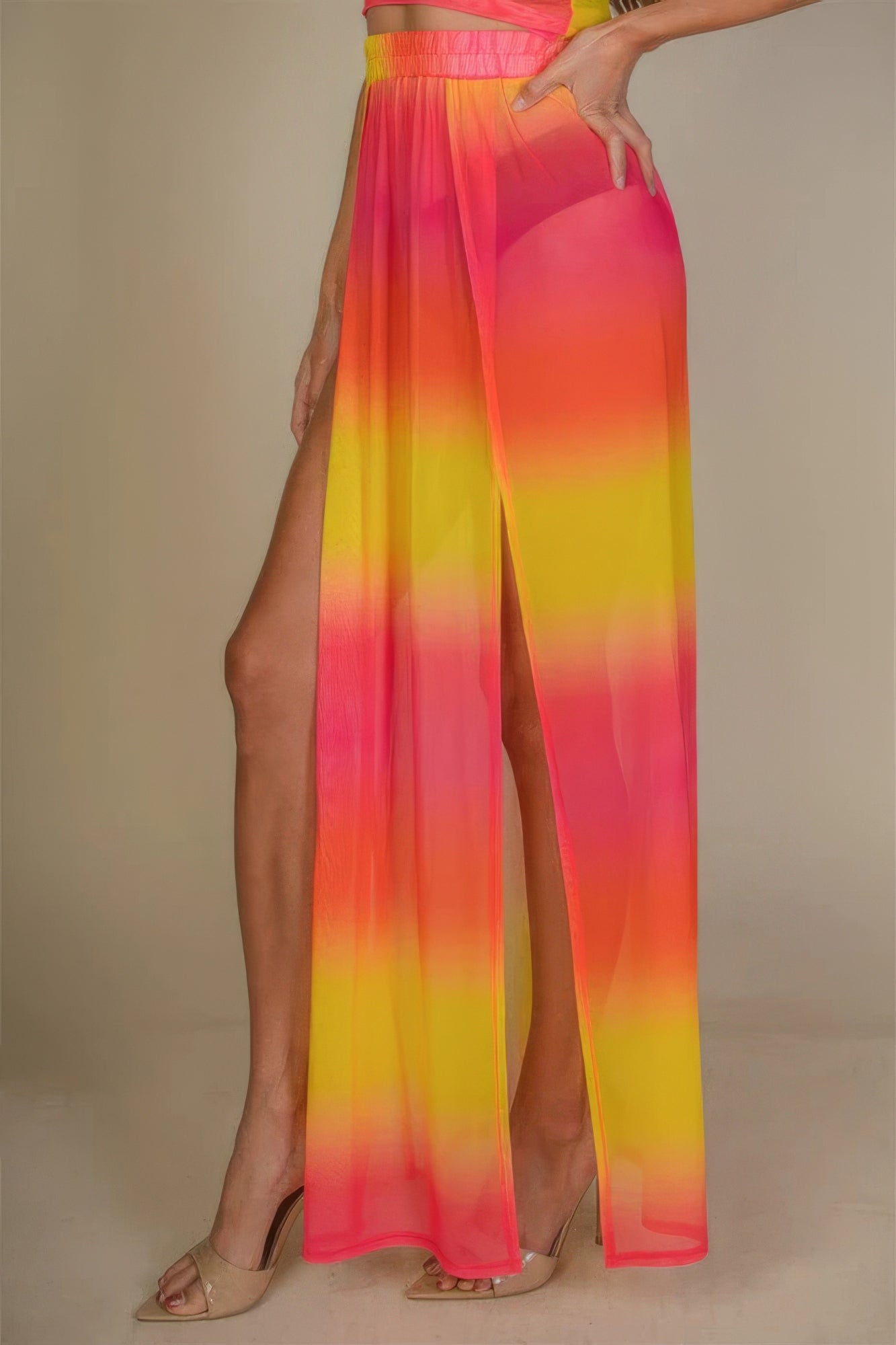 Multicolor Mesh Skirt | Multicolor Maxi Skirt | Nova Store