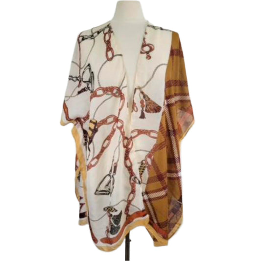 Multi Print Silky Scarf And Shawl